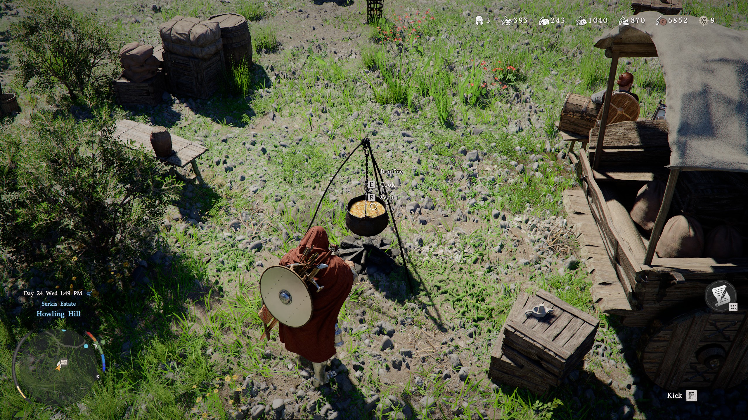 Crimson Desert pass time - Bonfire