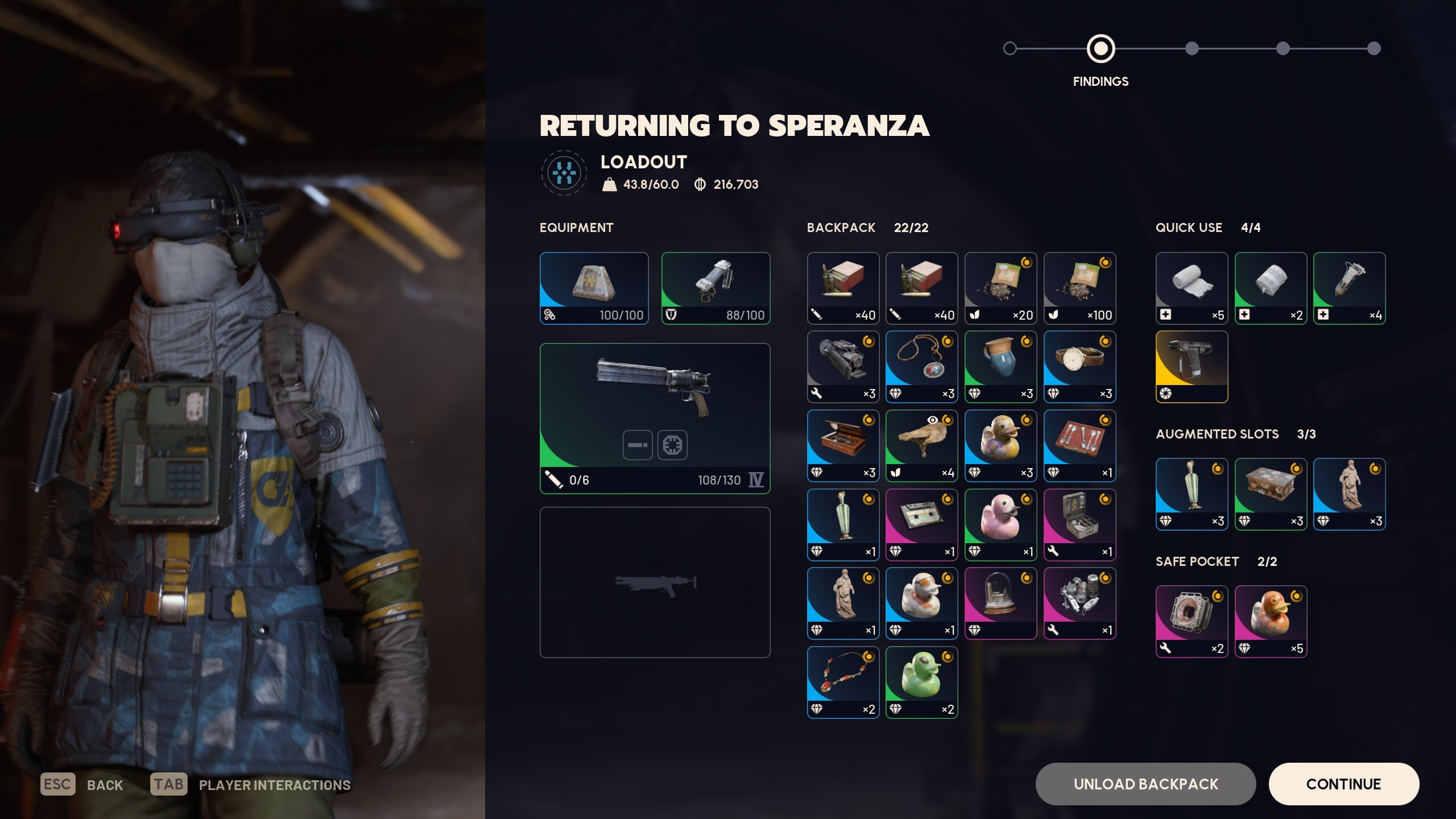 Arc Raiders Fine Wristwatch: A player's inventory after a Bird City match, showing various trinkets including watches.