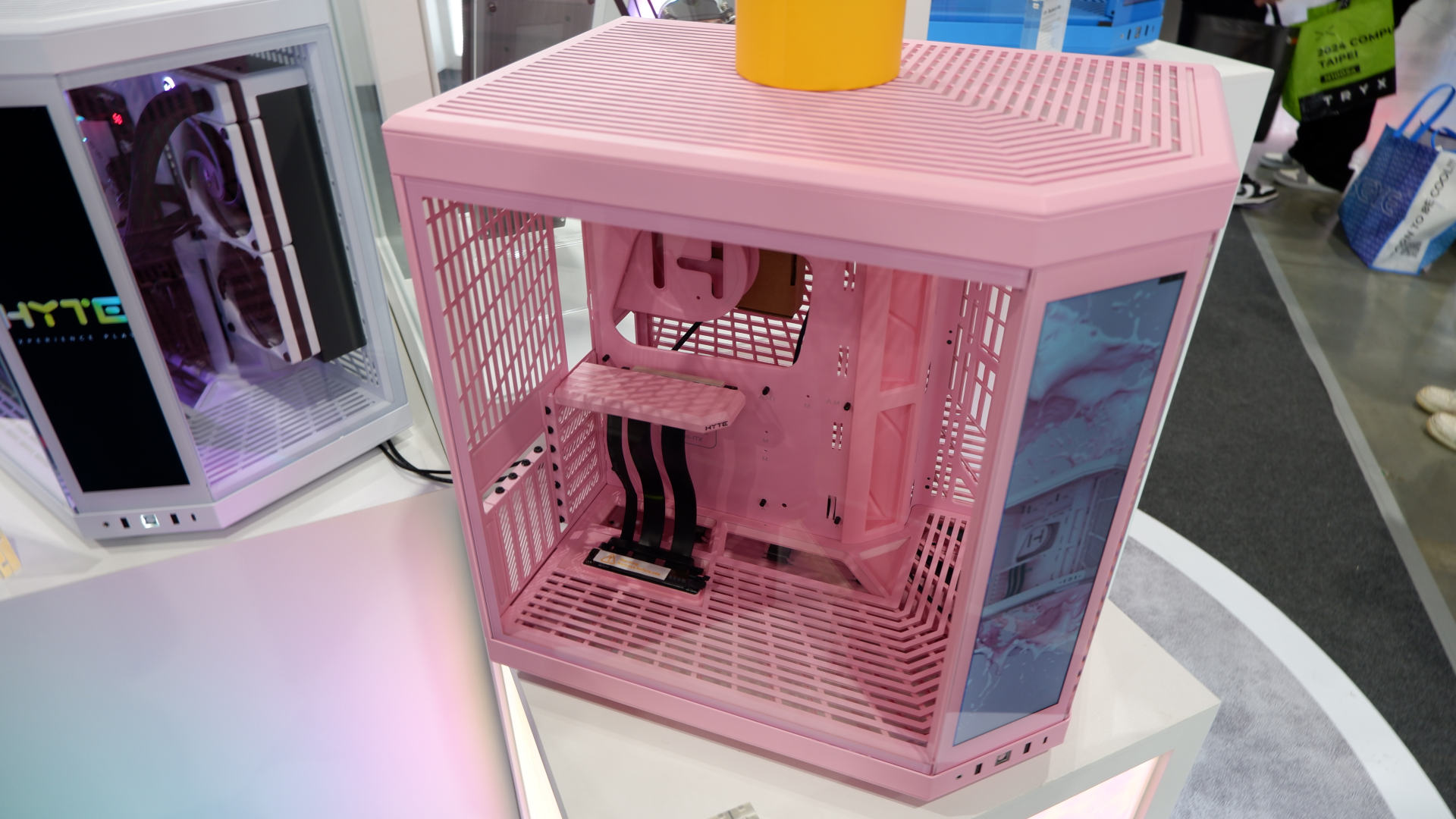 Hyte Y70 PC cases on display at Computex 2024