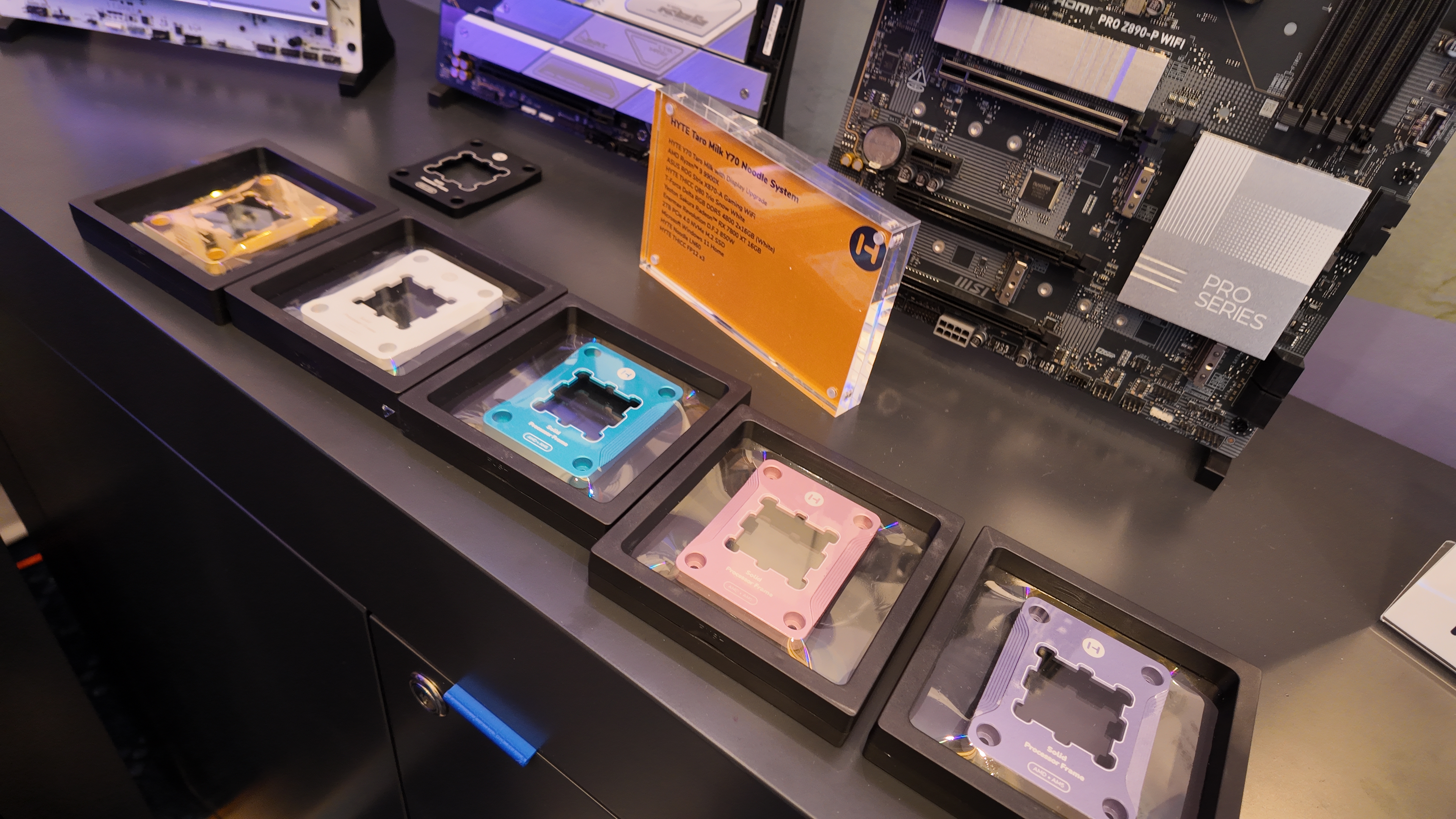 Hyte Processor Frames on show at its CES 2025 booth.