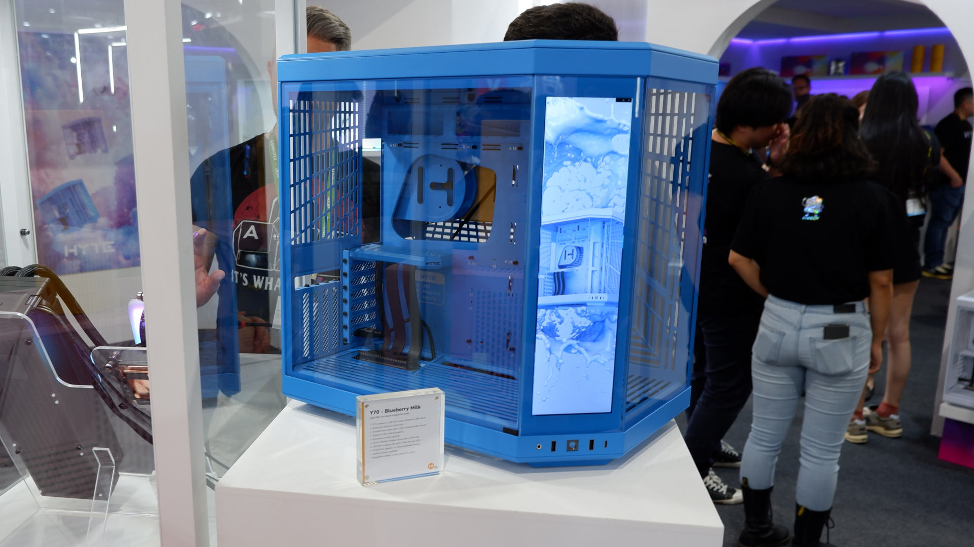 Hyte Y70 PC cases on display at Computex 2024