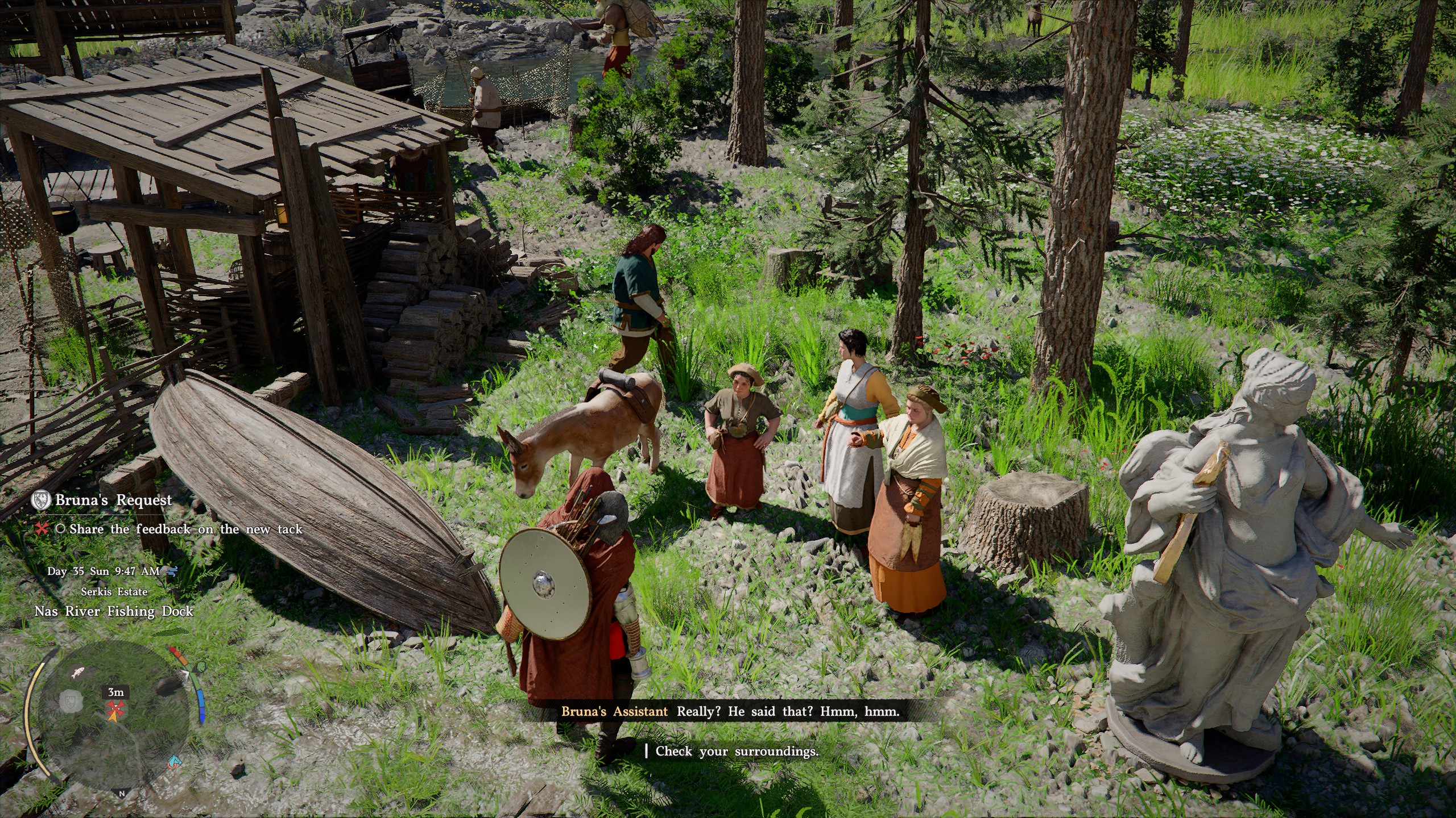 Crimson Desert Bruna's Request - Bruna at the fishing docks