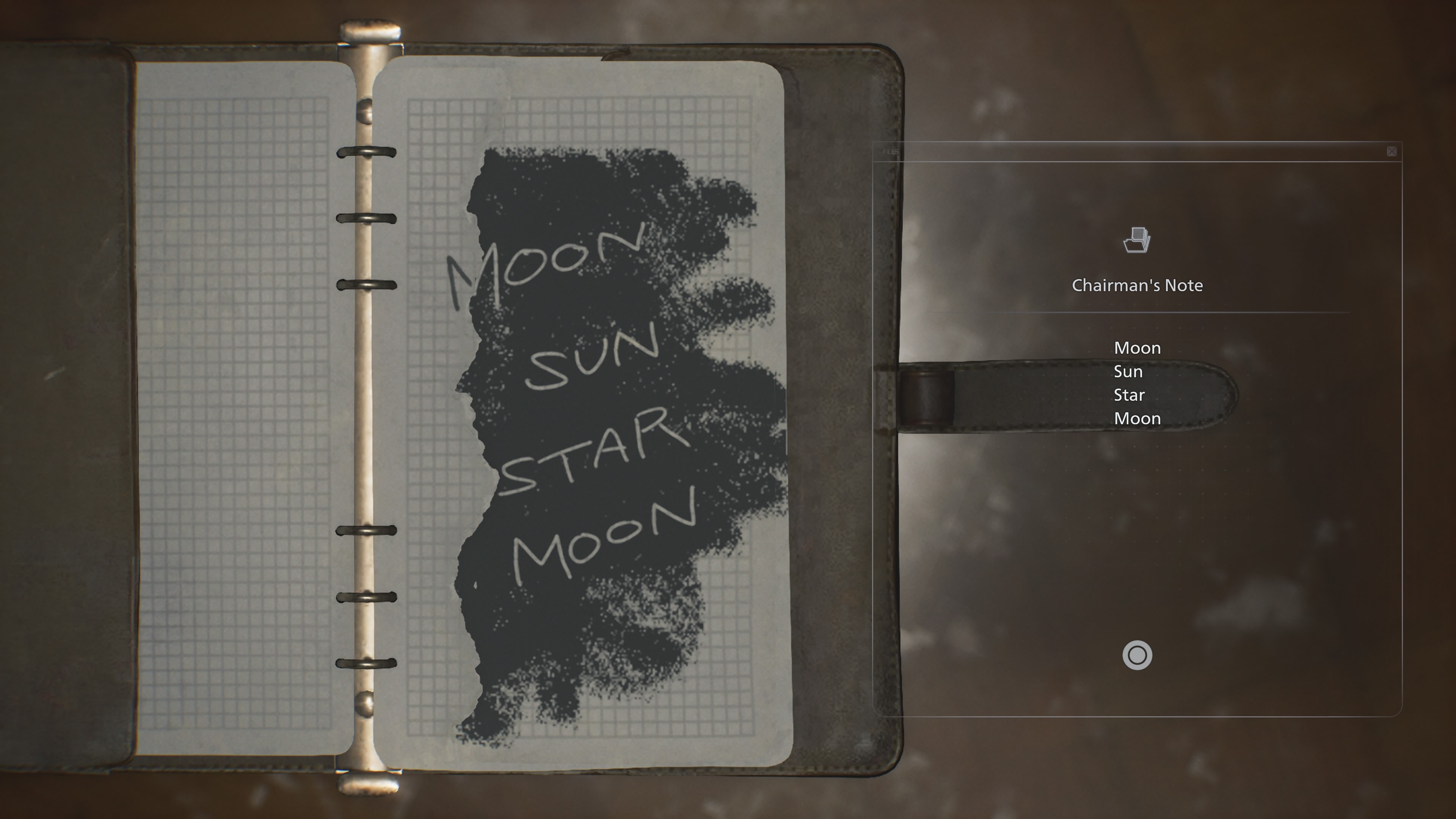 Resident Evil Requiem puzzle box - Notepad