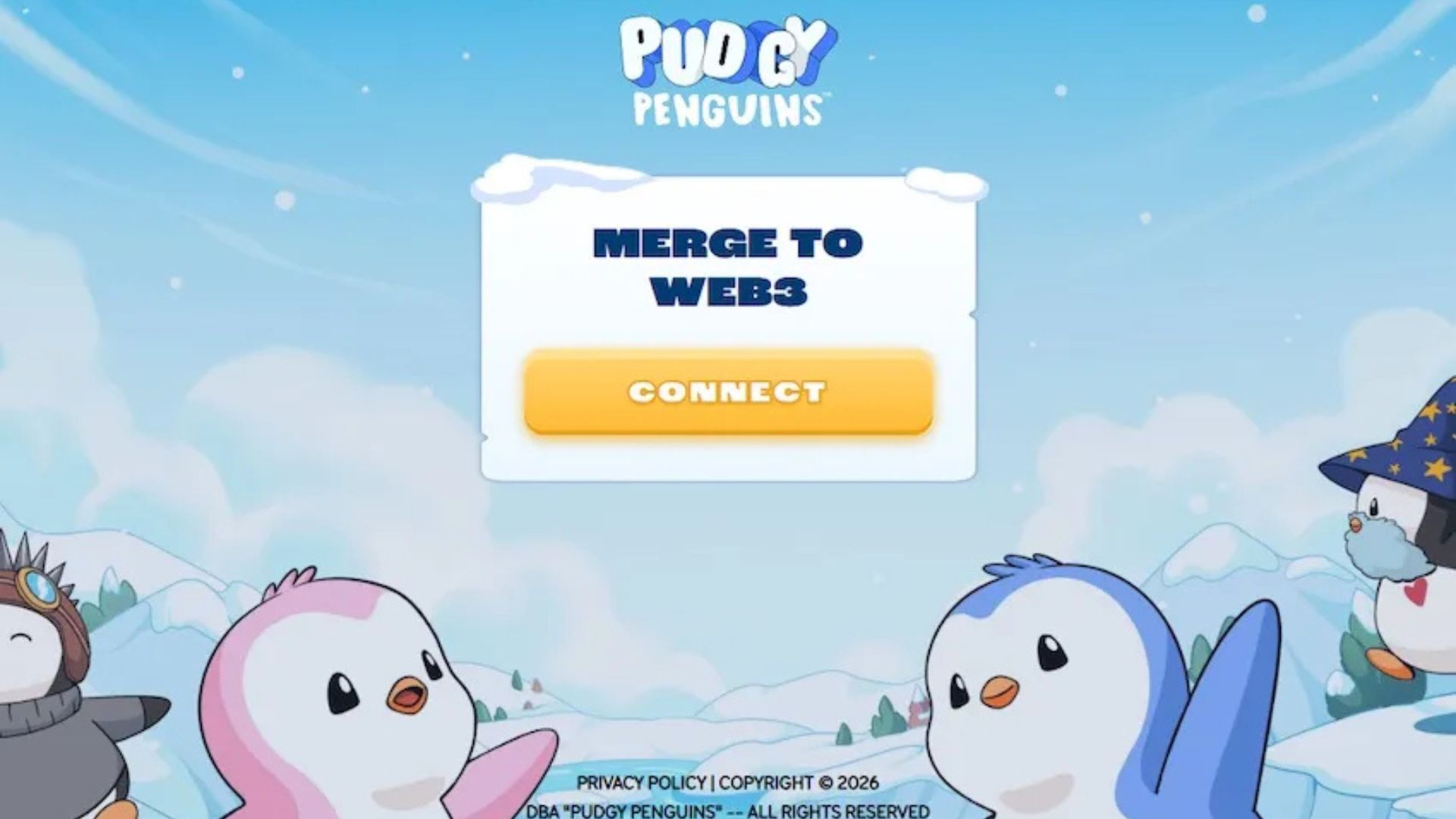 A picture of an impersonation site of Pudgy Penguines