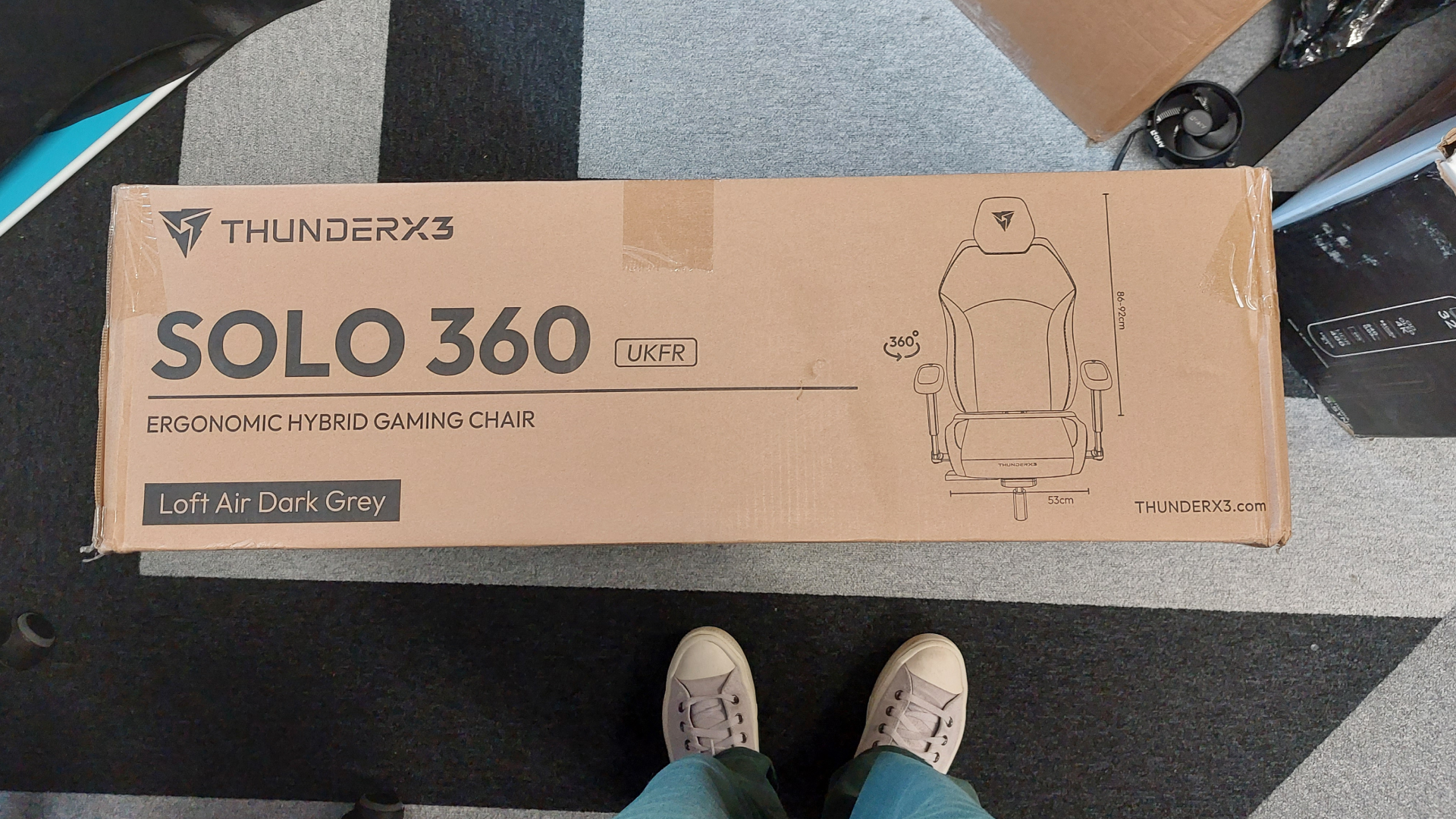 The ThunderX3 Solo 360 Loft Air gaming chair.