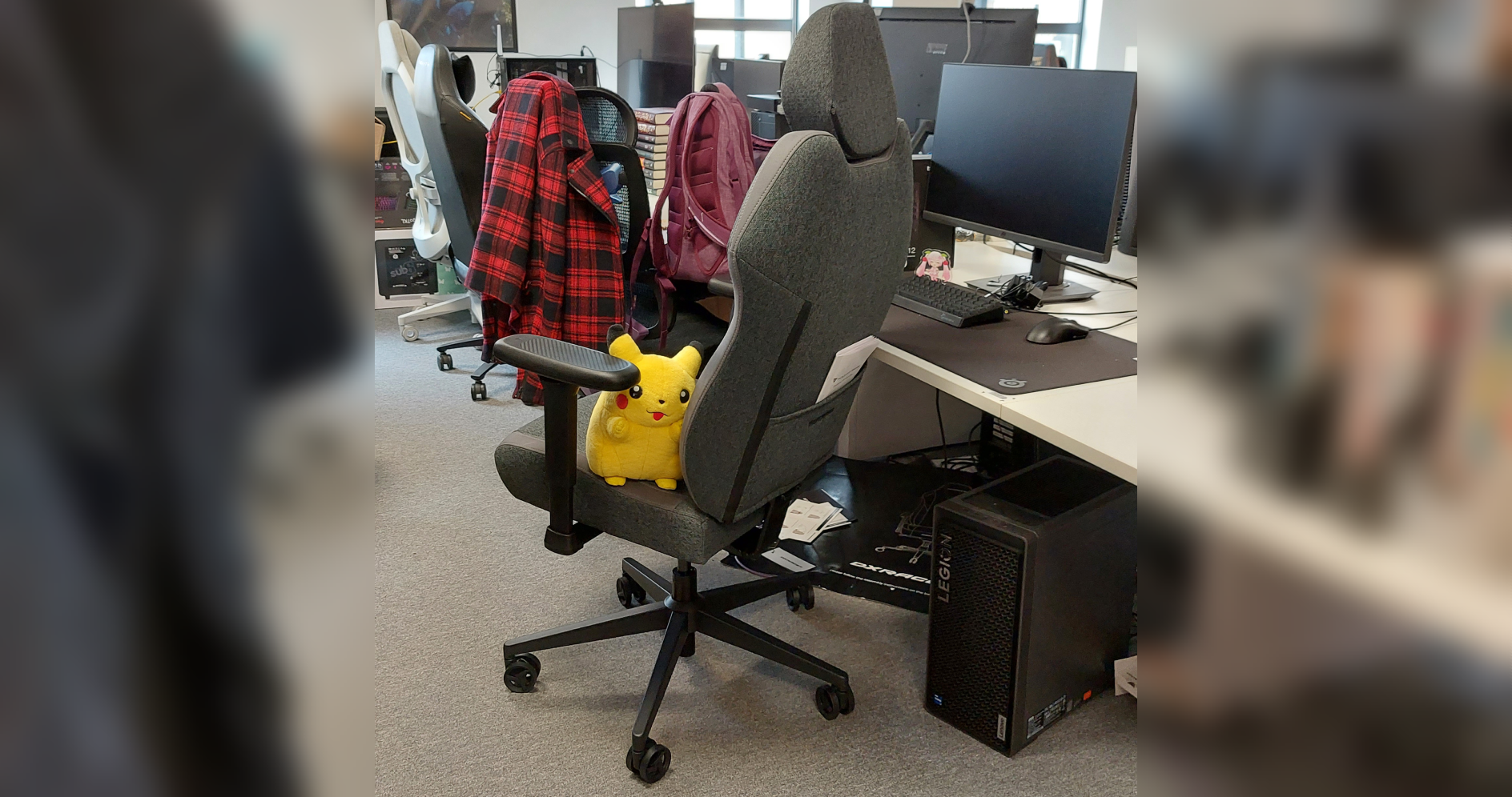 The ThunderX3 Solo 360 Loft Air gaming chair from various angles.