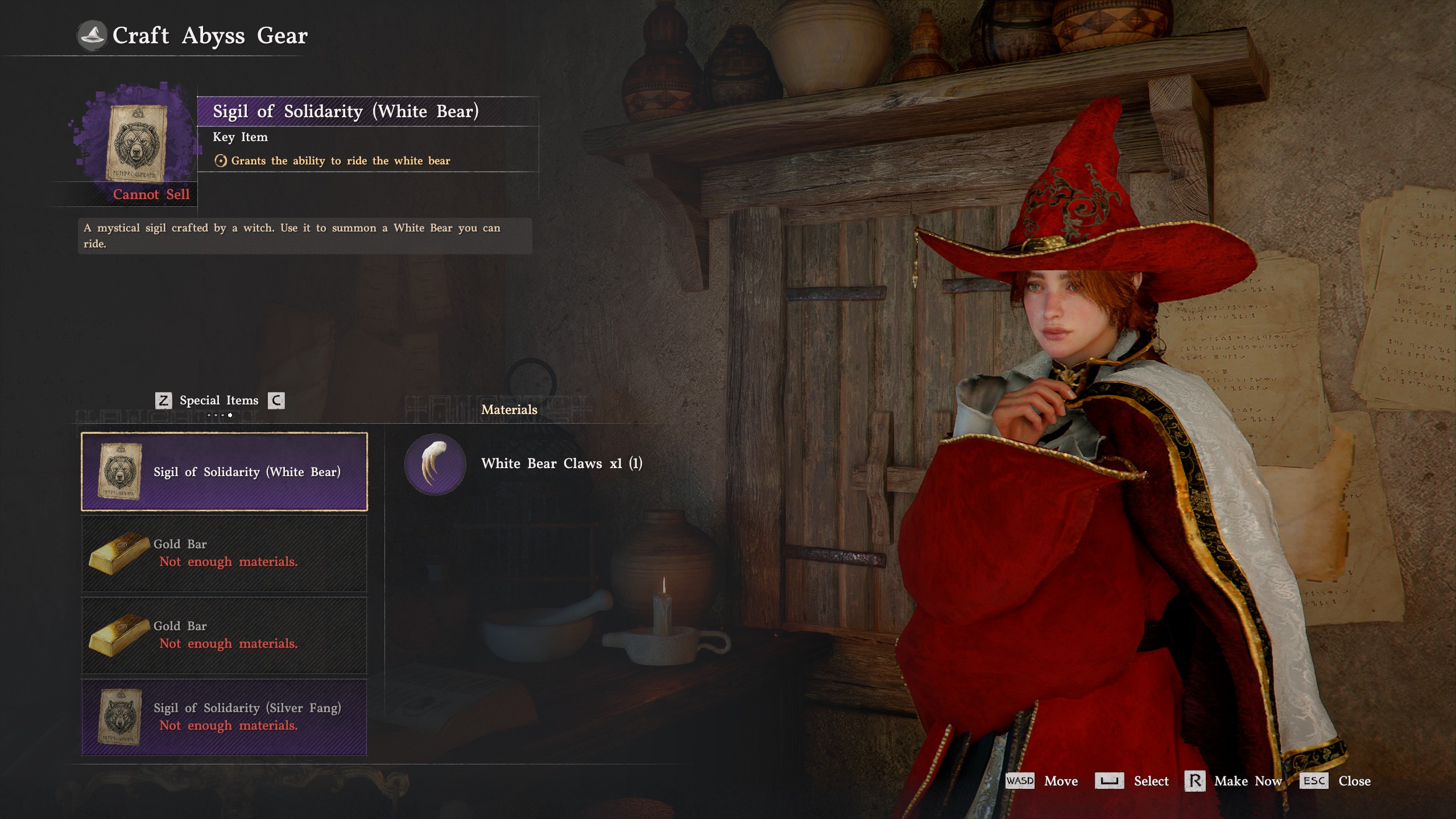 Crimson Desert White Bear - Sigil of Solidarity