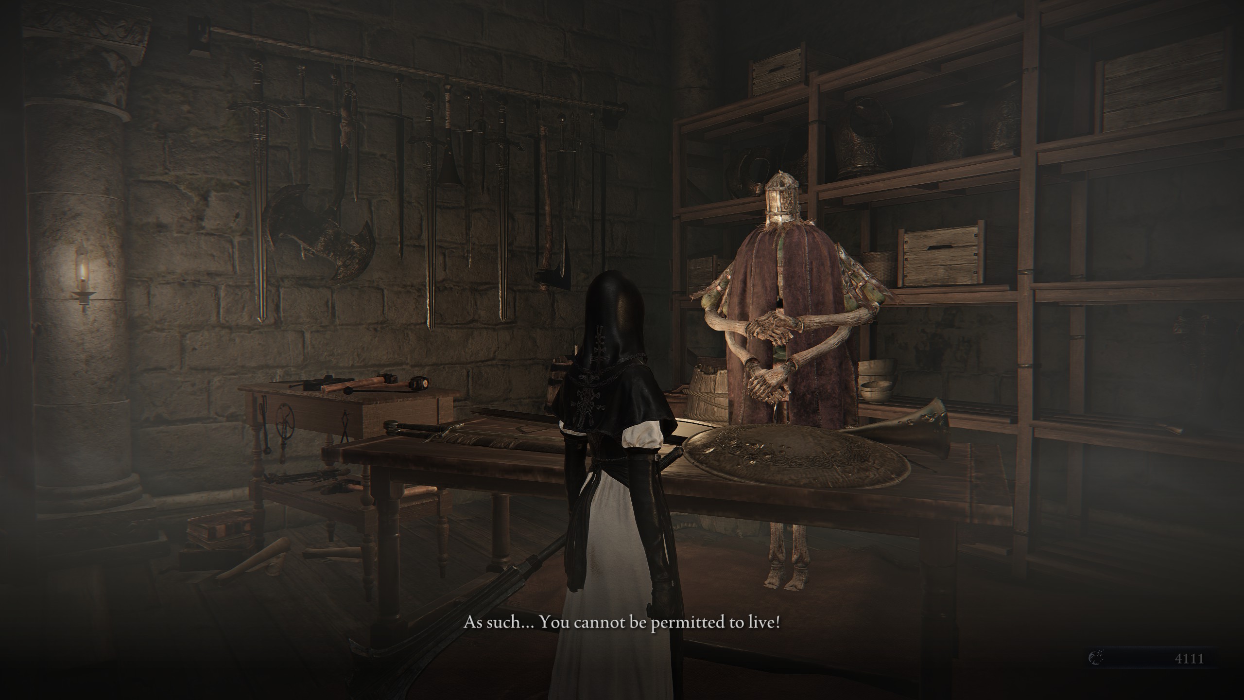 Elden Ring Nightreign Undertaker speaking to Iron Menial