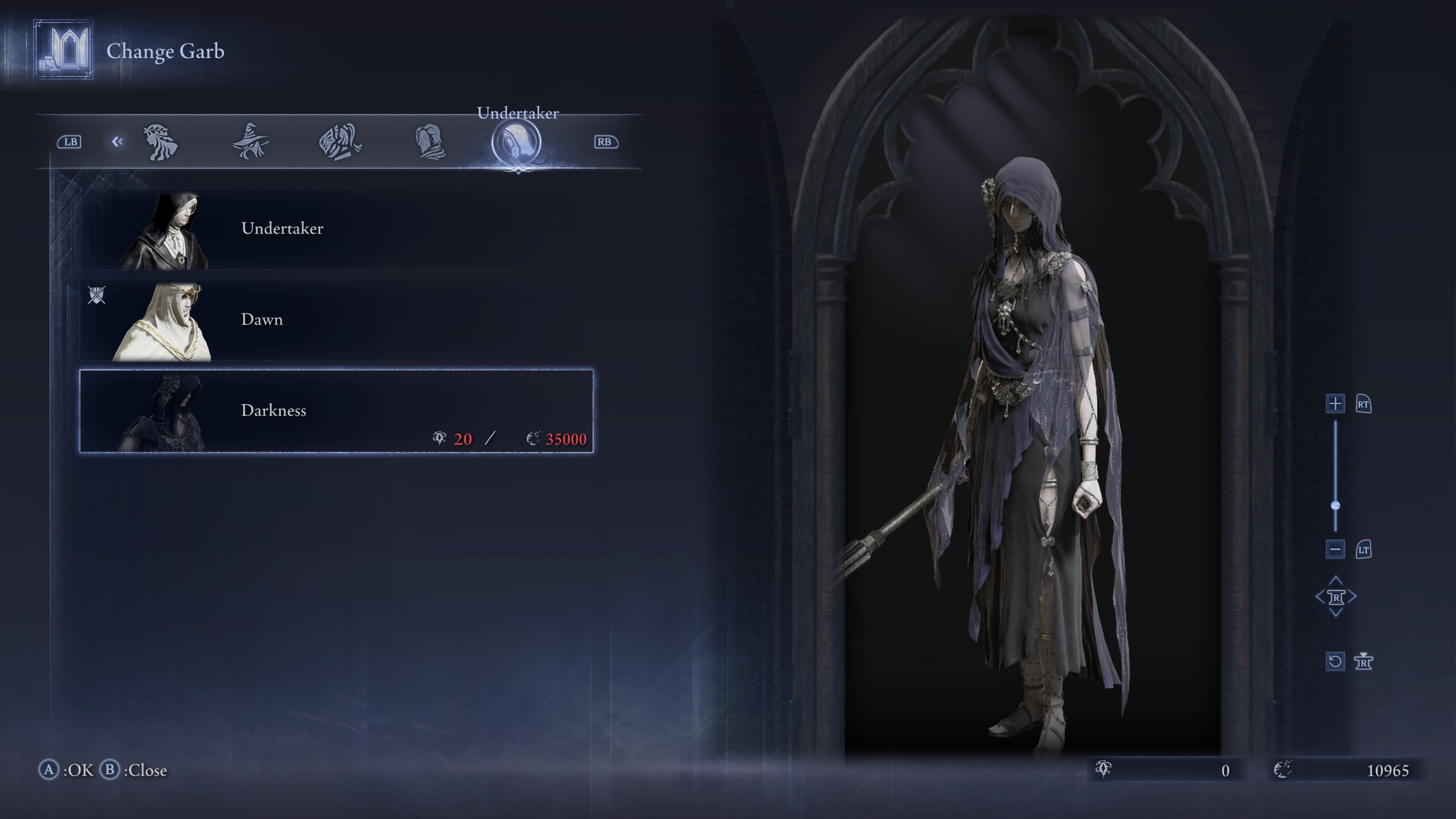 Elden Ring Nightreign DLC skins - Undertaker Darkness