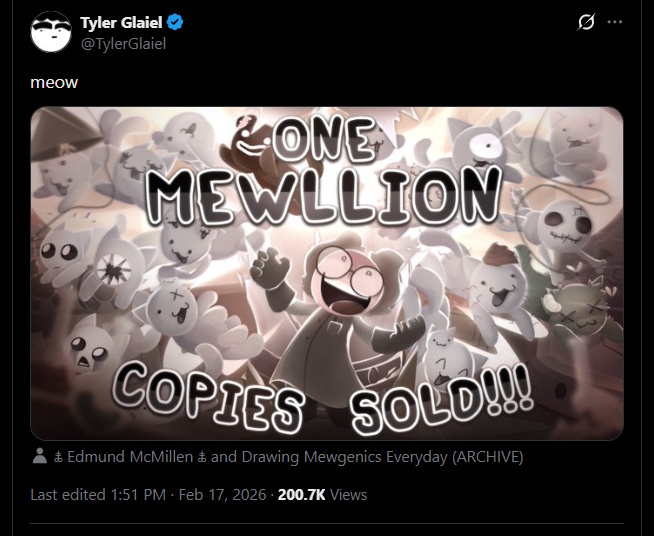 meow - one million copies sold!!!