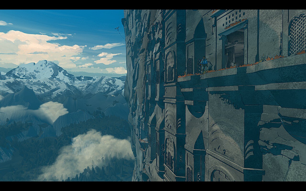 A temple built into a cliff face