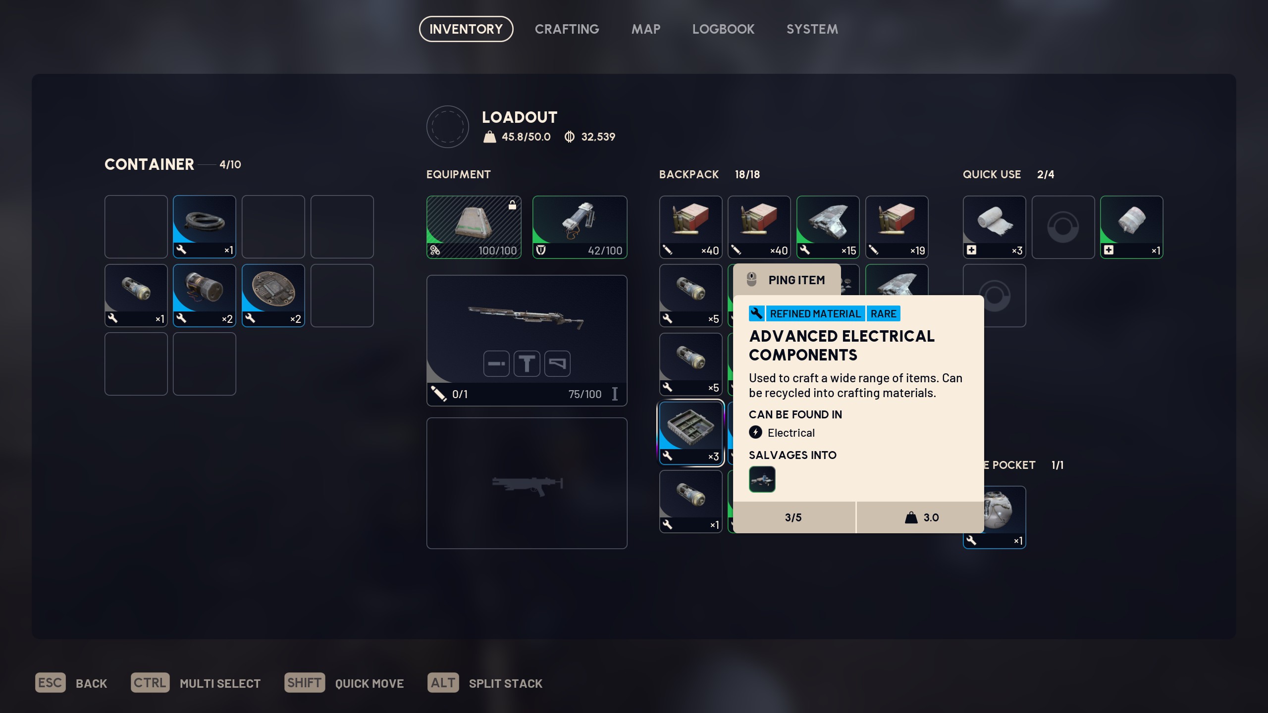 Arc Raiders Advanced Electrical Components in probe