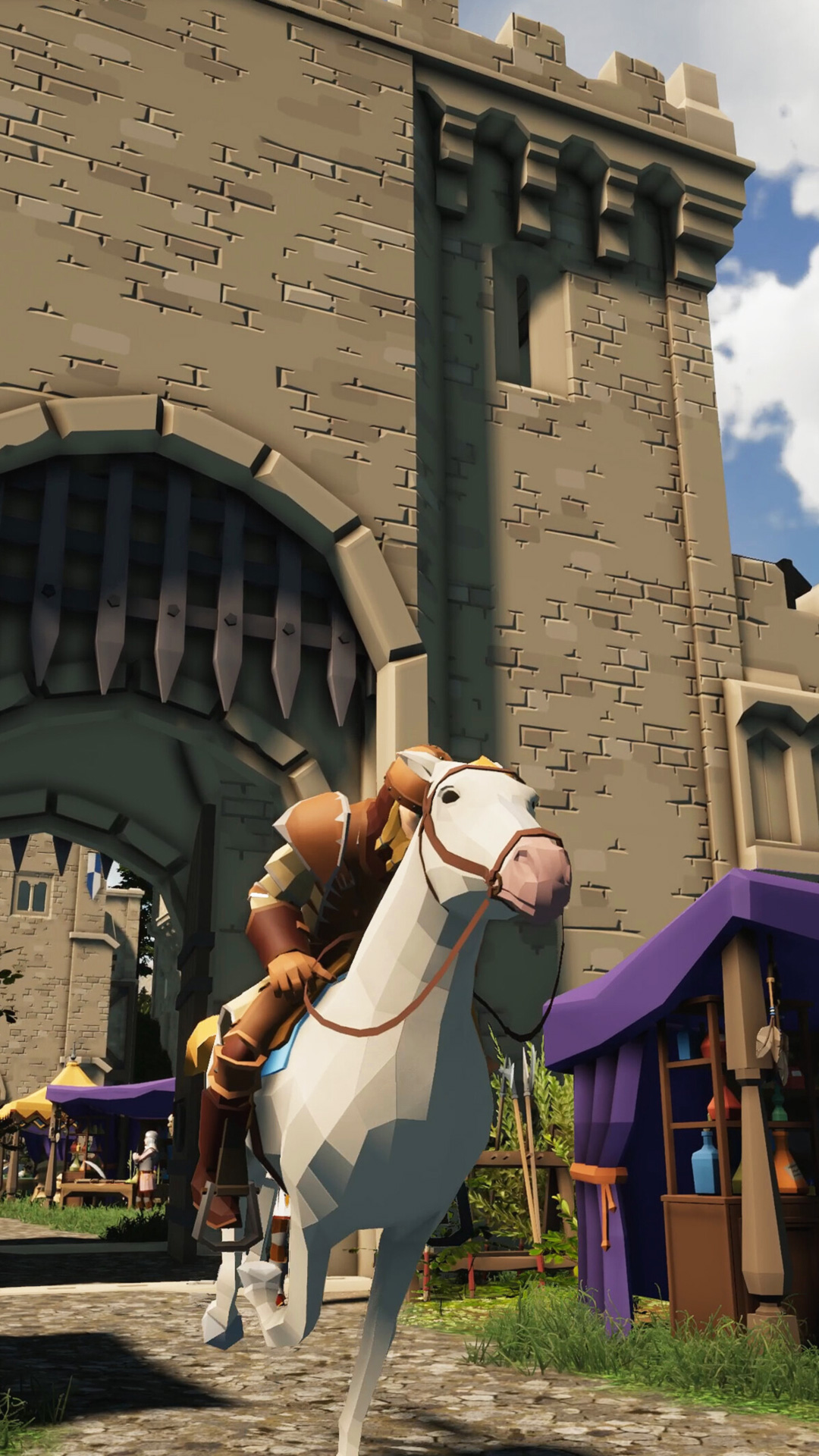 Dungeons & Kingdoms - Blocky kingdom builder with a knight on a horse