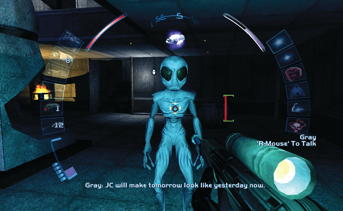 A grey alien in Invisible War.