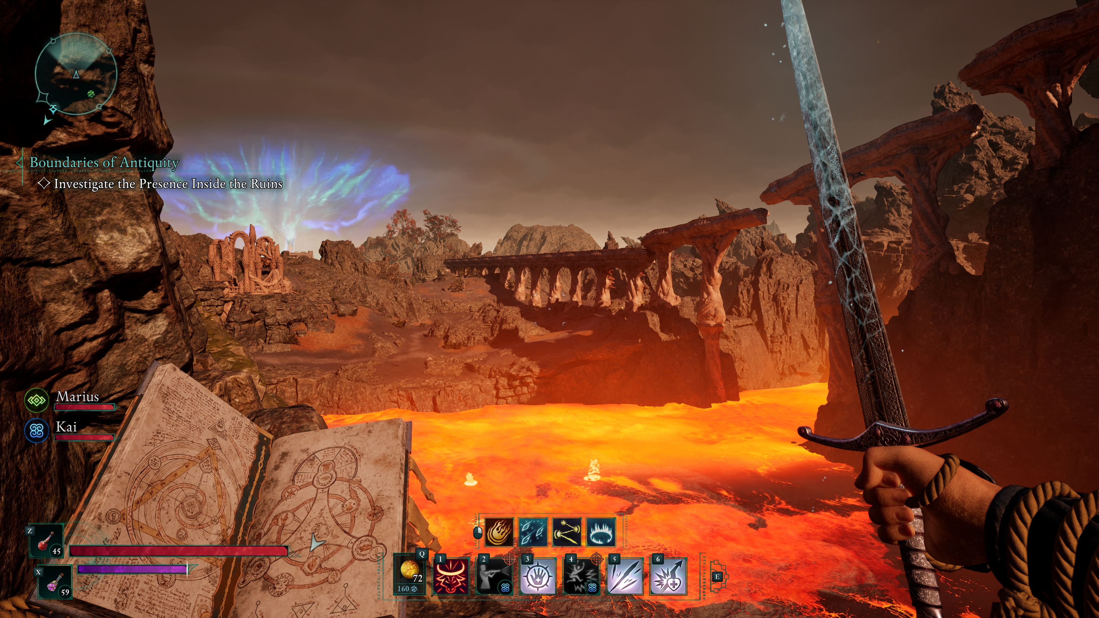 A lake of lava in Avowed