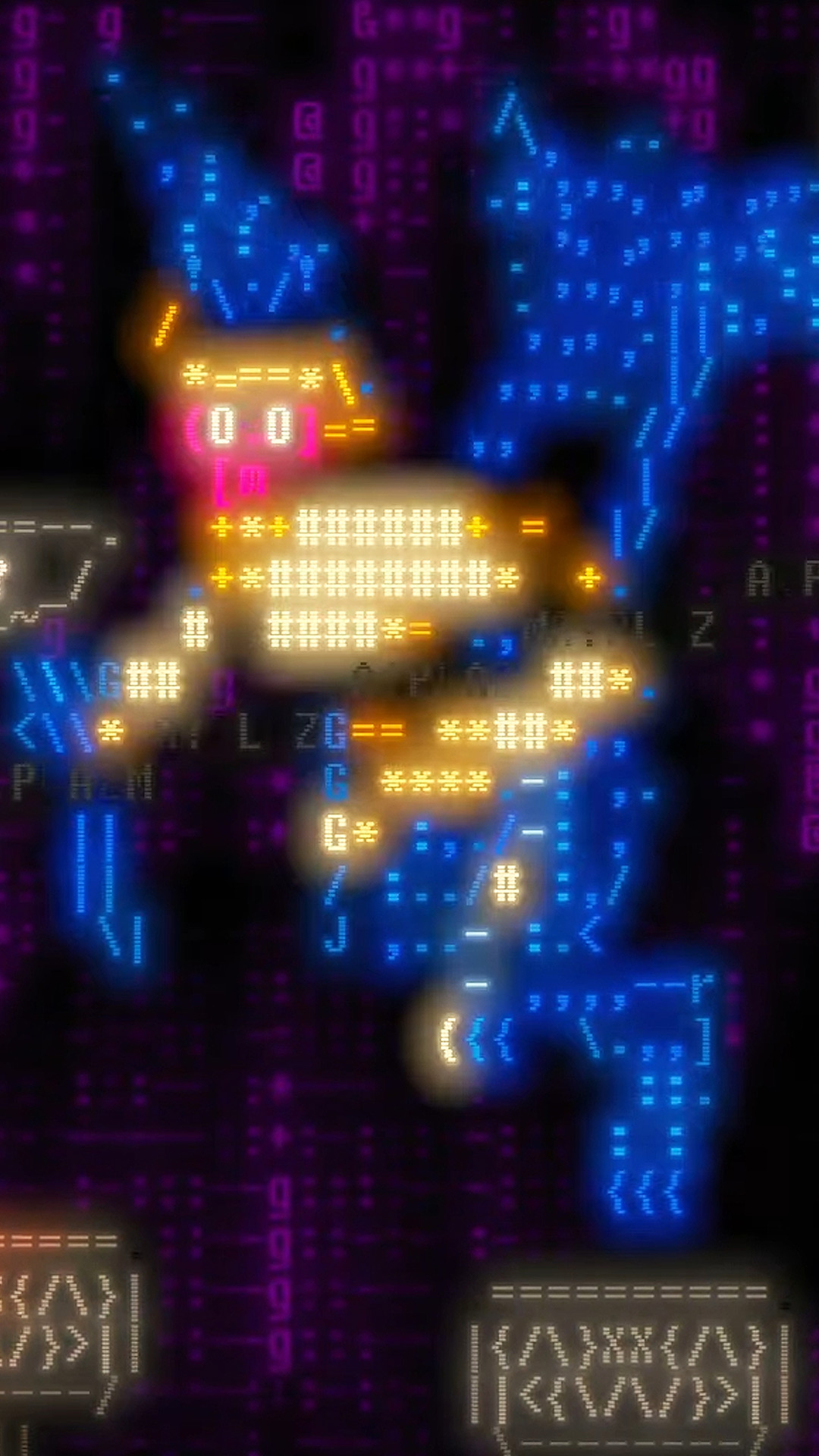 ASCII Art enemy with wings in Effulgence RPG