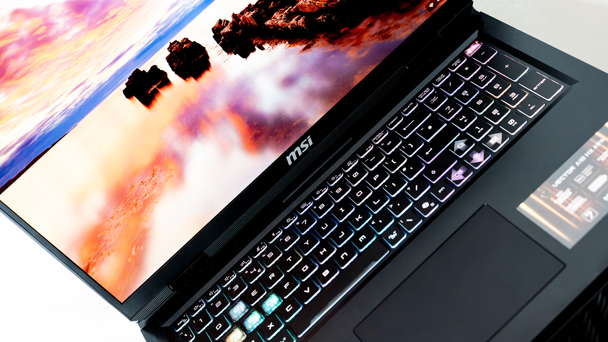 An MSI Vector A18 HX laptop on a white background.