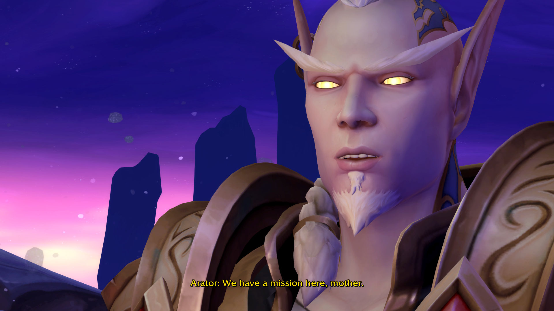 Arator reminds his mother of their mission in the Voidstorm.