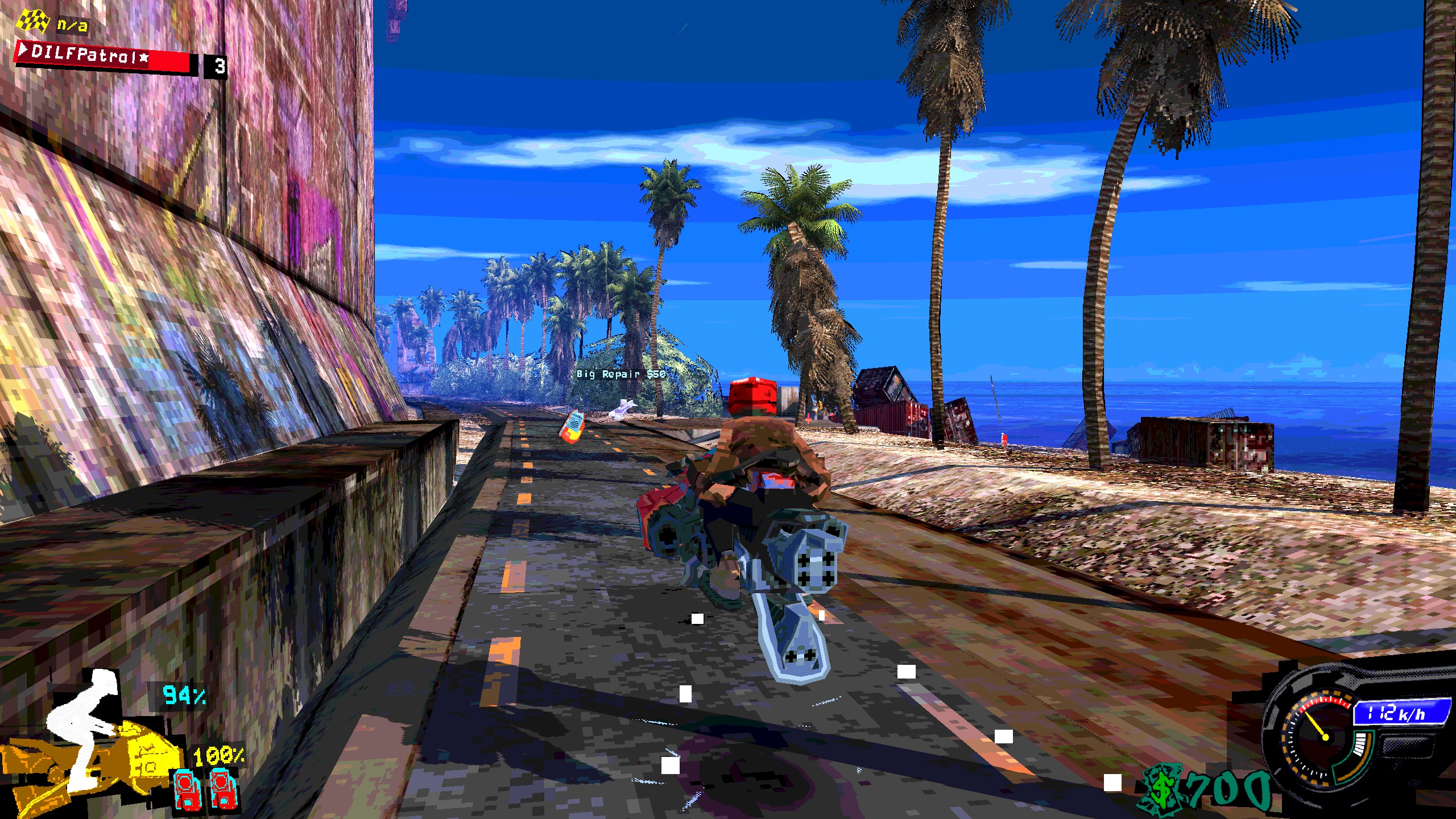 Airframe Ultra riding down beach highway