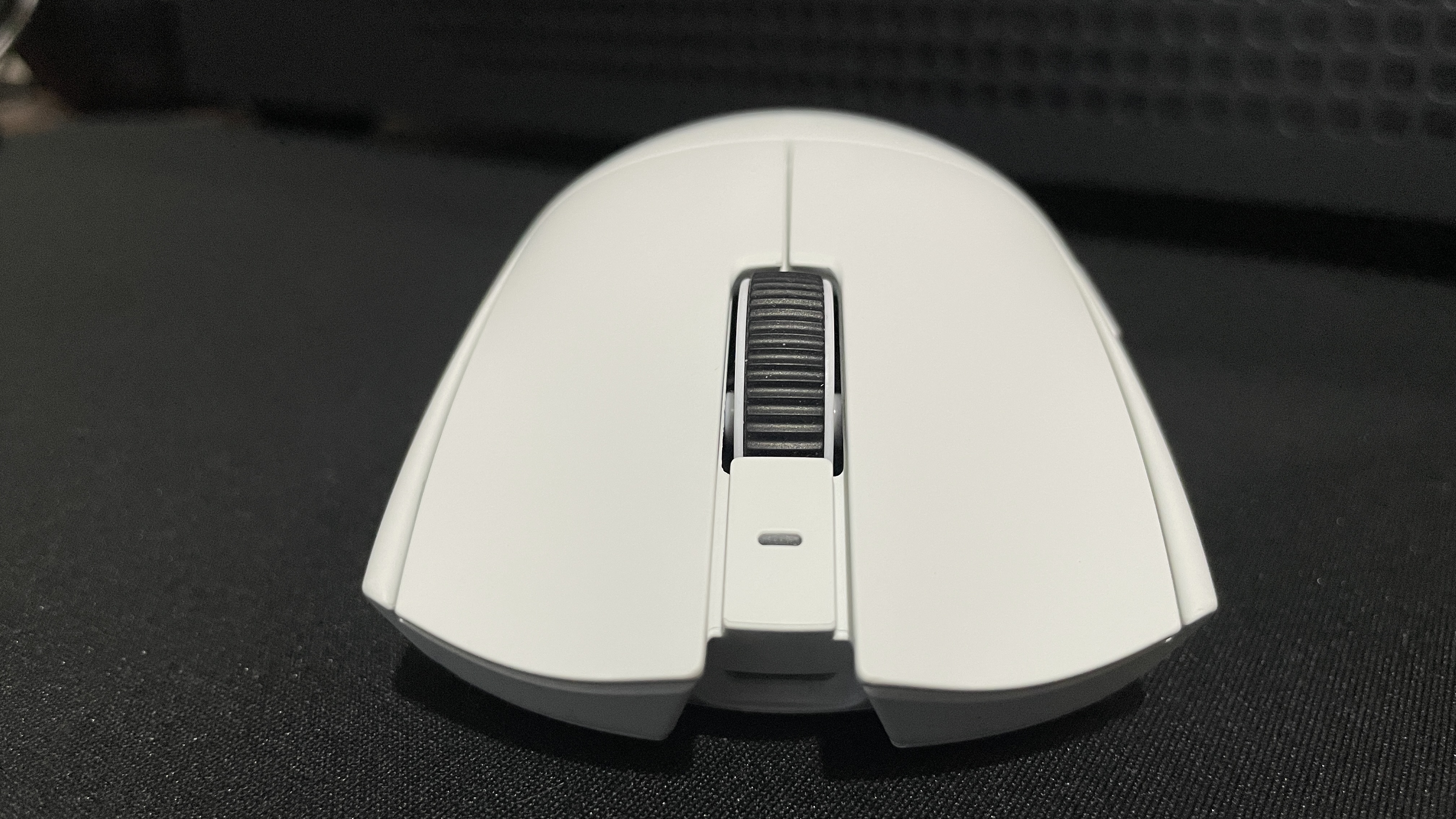 A white Razer Viper V4 Pro gaming mouse