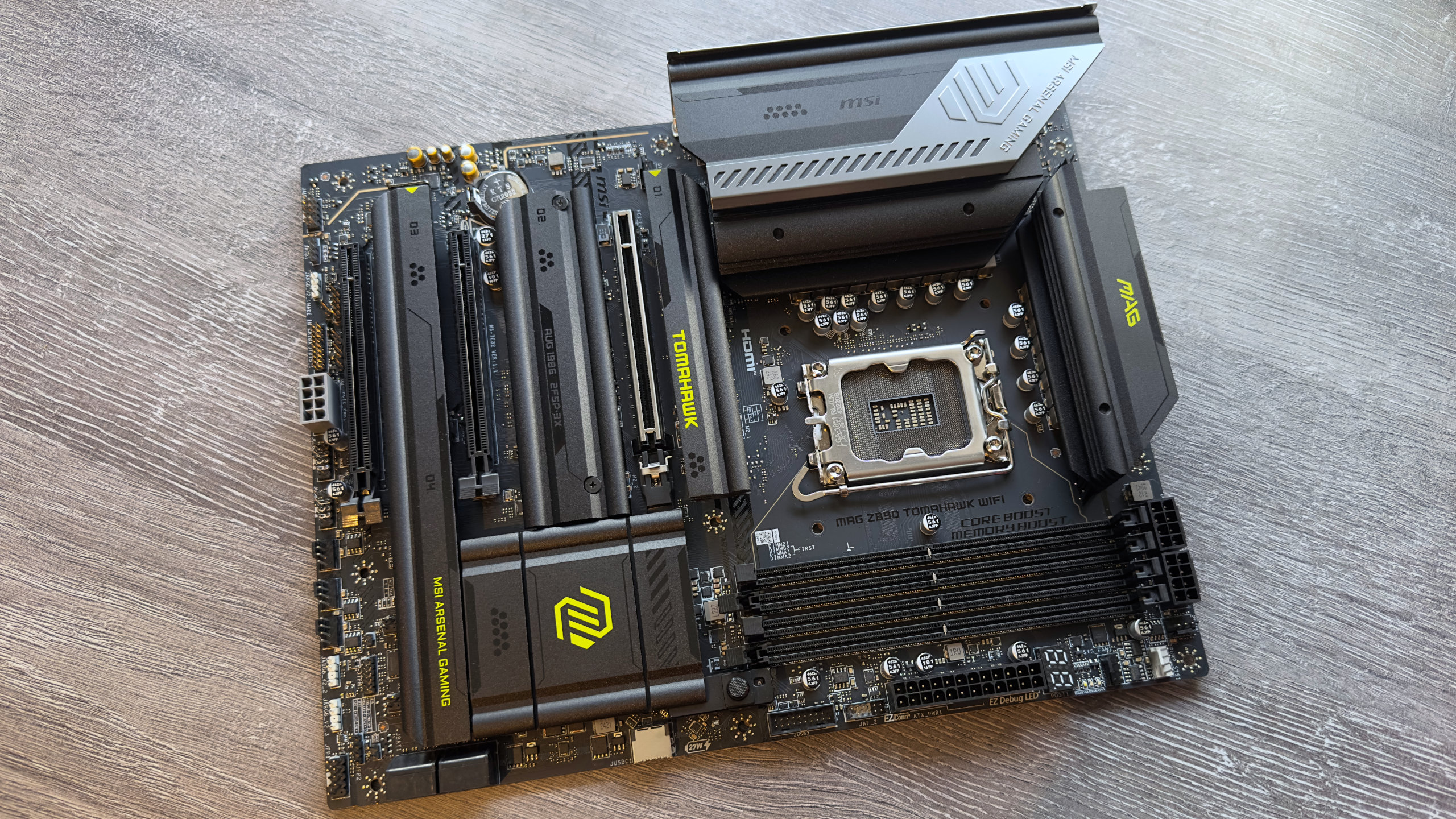 A photo of the MSI MAG Z890 Tomahawk WiFi motherboard.