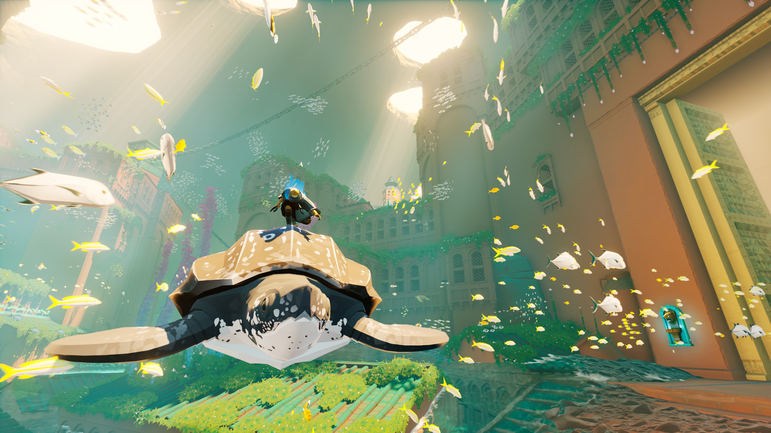 Sword of the Sea review - Riding a turtle