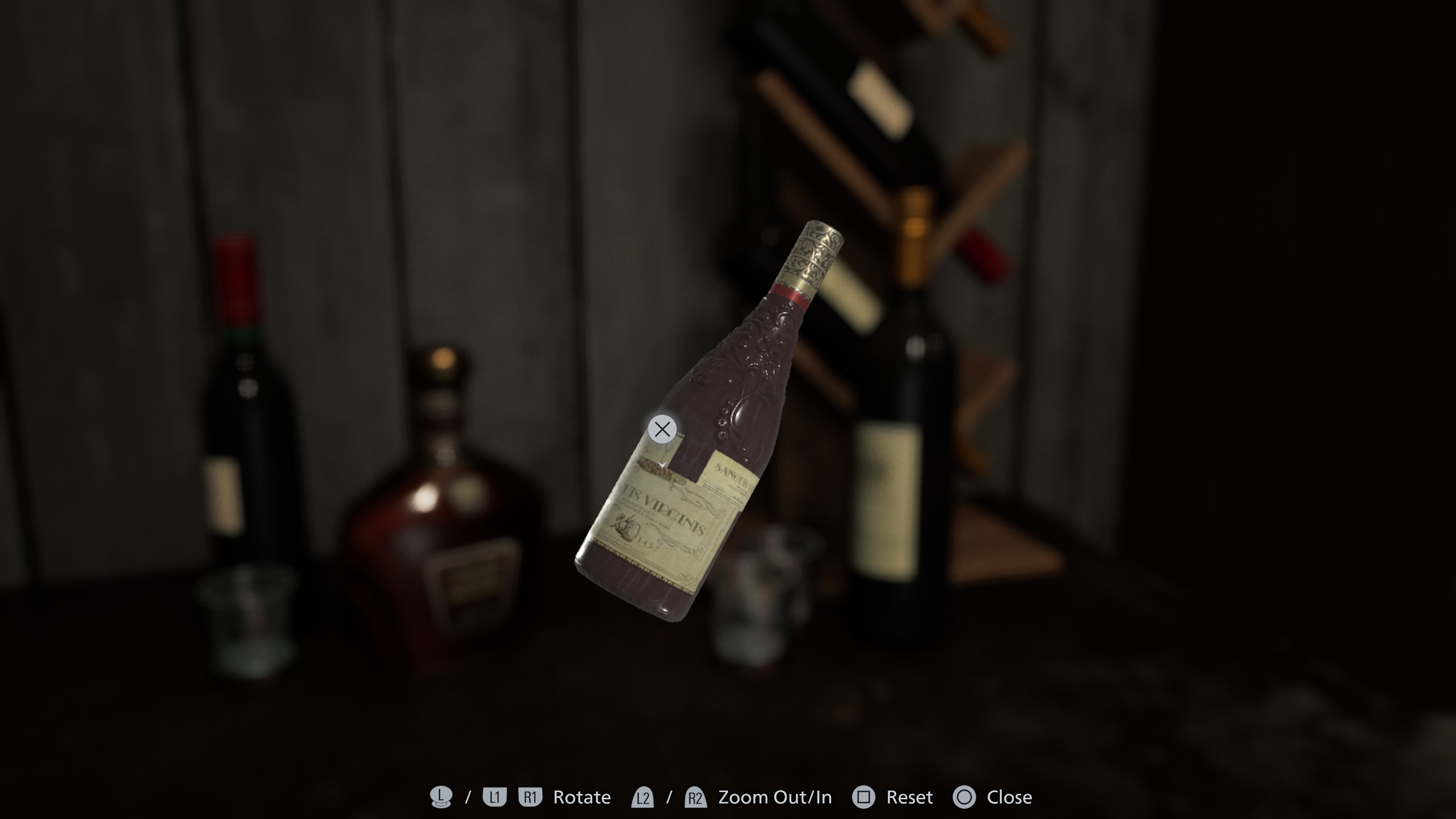 Resident Evil Requiem helicopter key - wine bottle