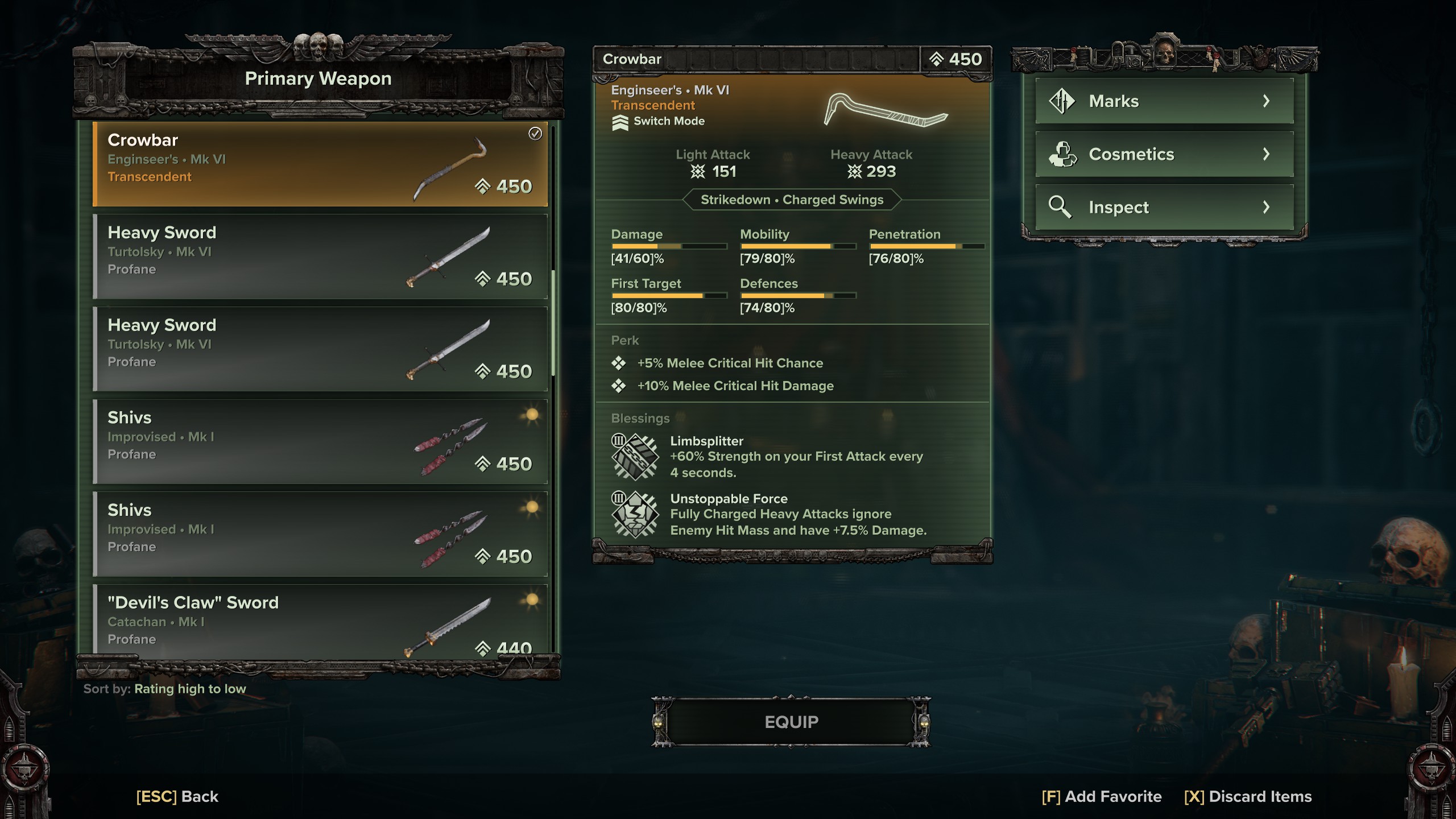 Darktide Hive Scum build - Crowbar