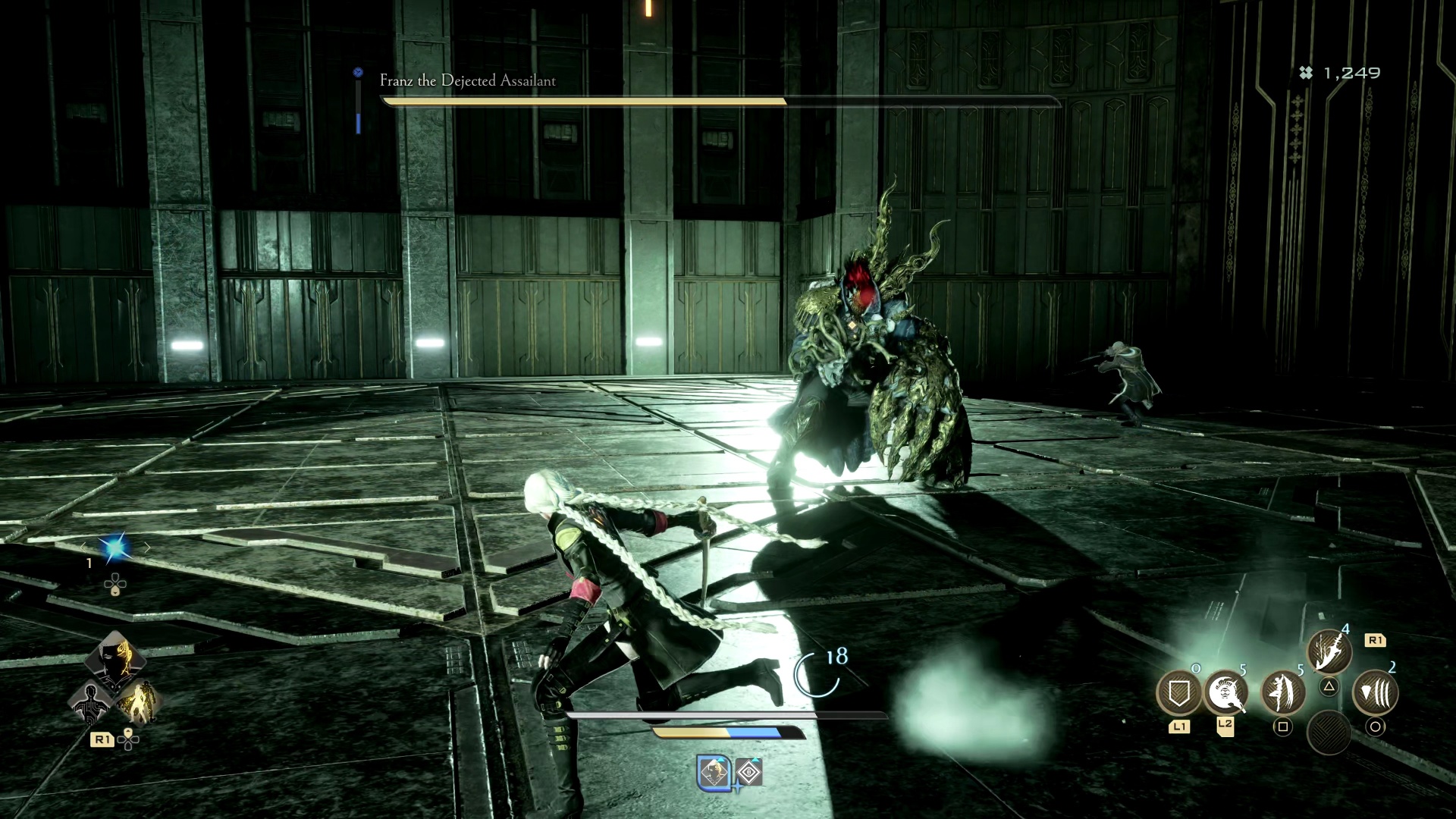 Code Vein 2 Franz Dejected Assailant boss guide: The player running from Franz.