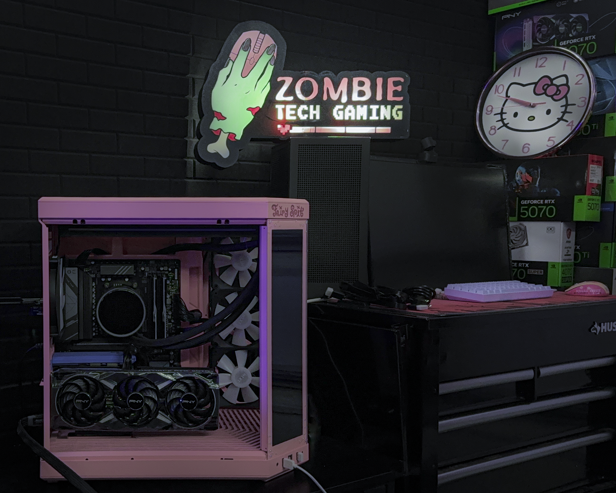 The Zombie Tech Gaming workspace.