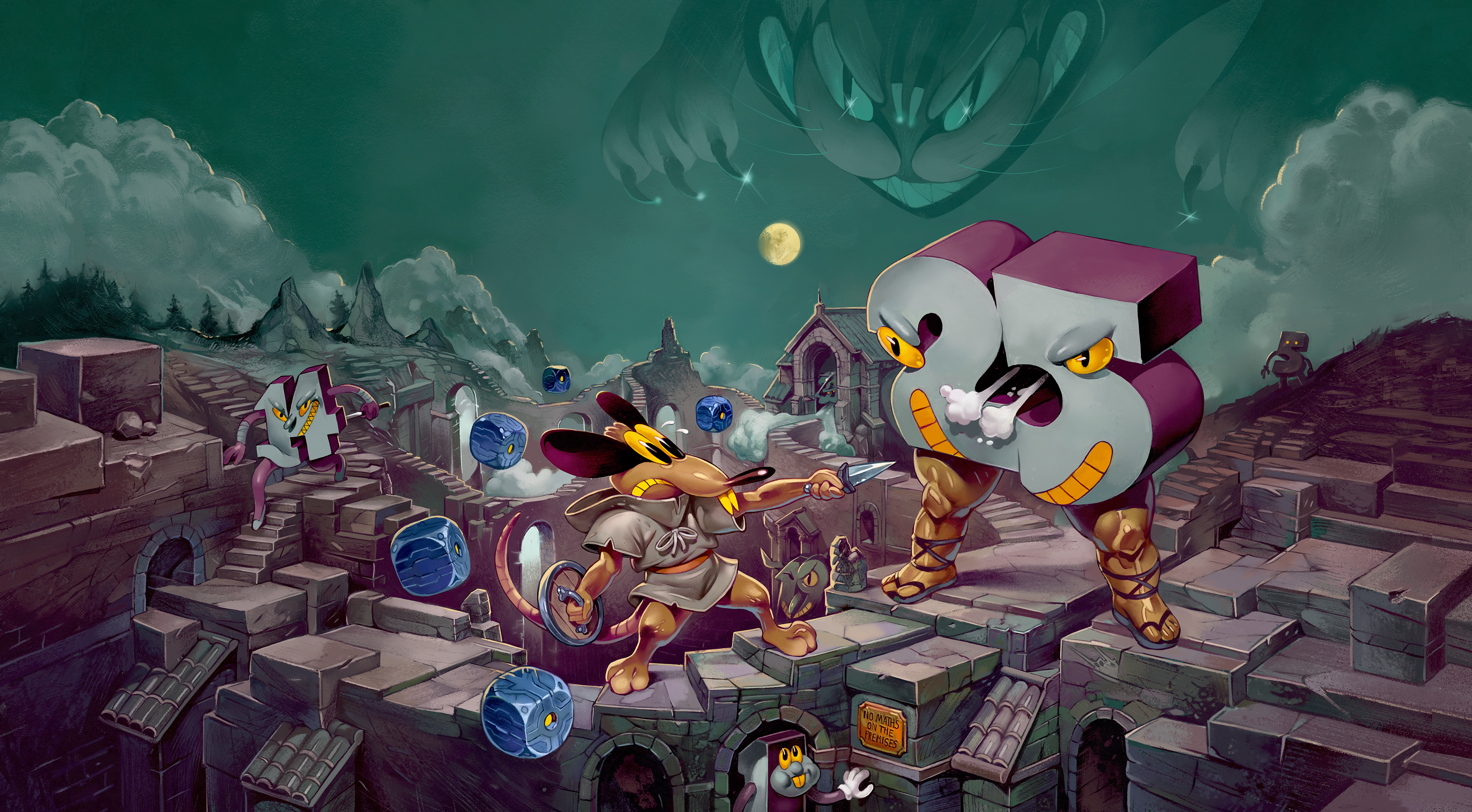 Art of the mouse battling a 25 in Talystro.