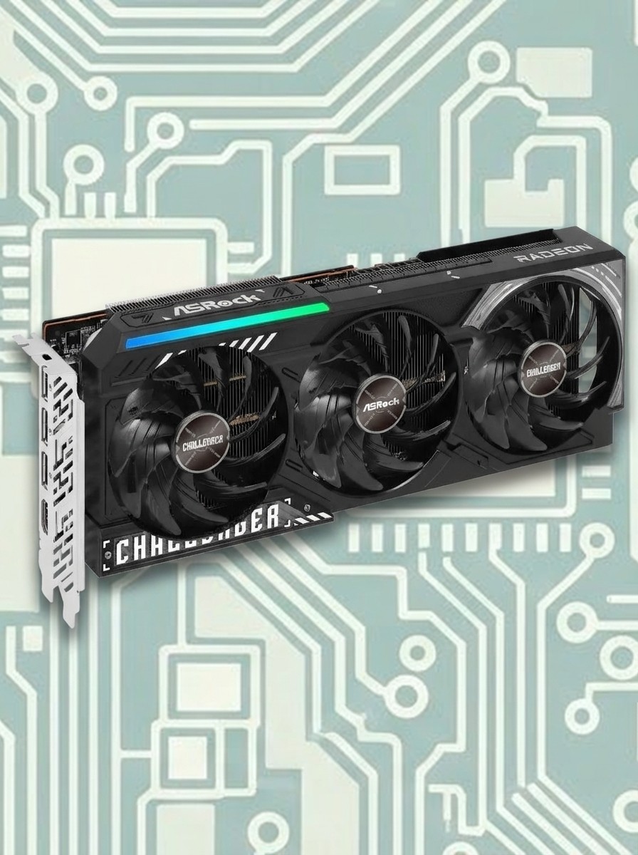 ASRock on an abstract wiring background