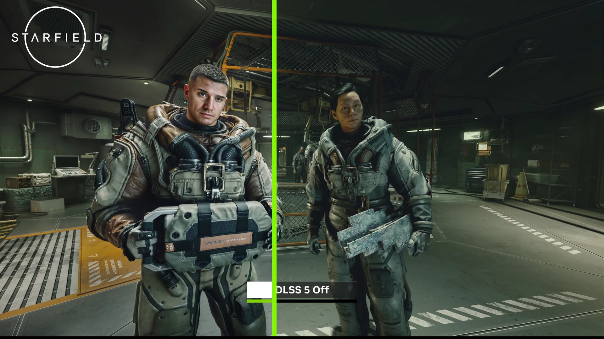 Nvidia's Jensen Huang showing off DLSS 5 at GTC 2026.