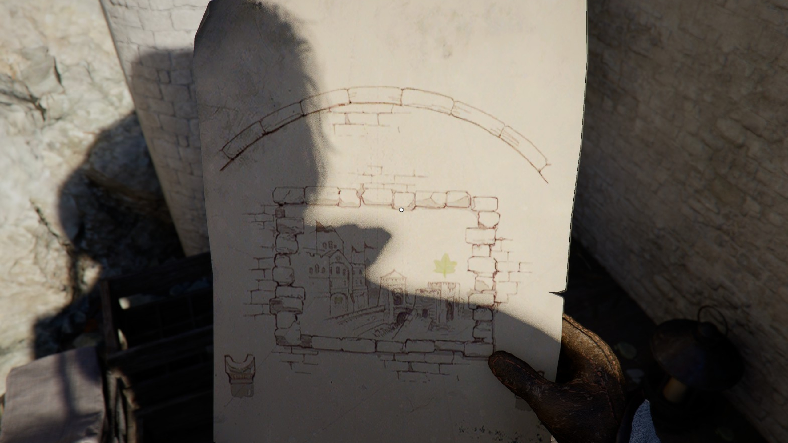 Crimson Desert Treasure Map 7: The clue for hidden map on a piece of paper.