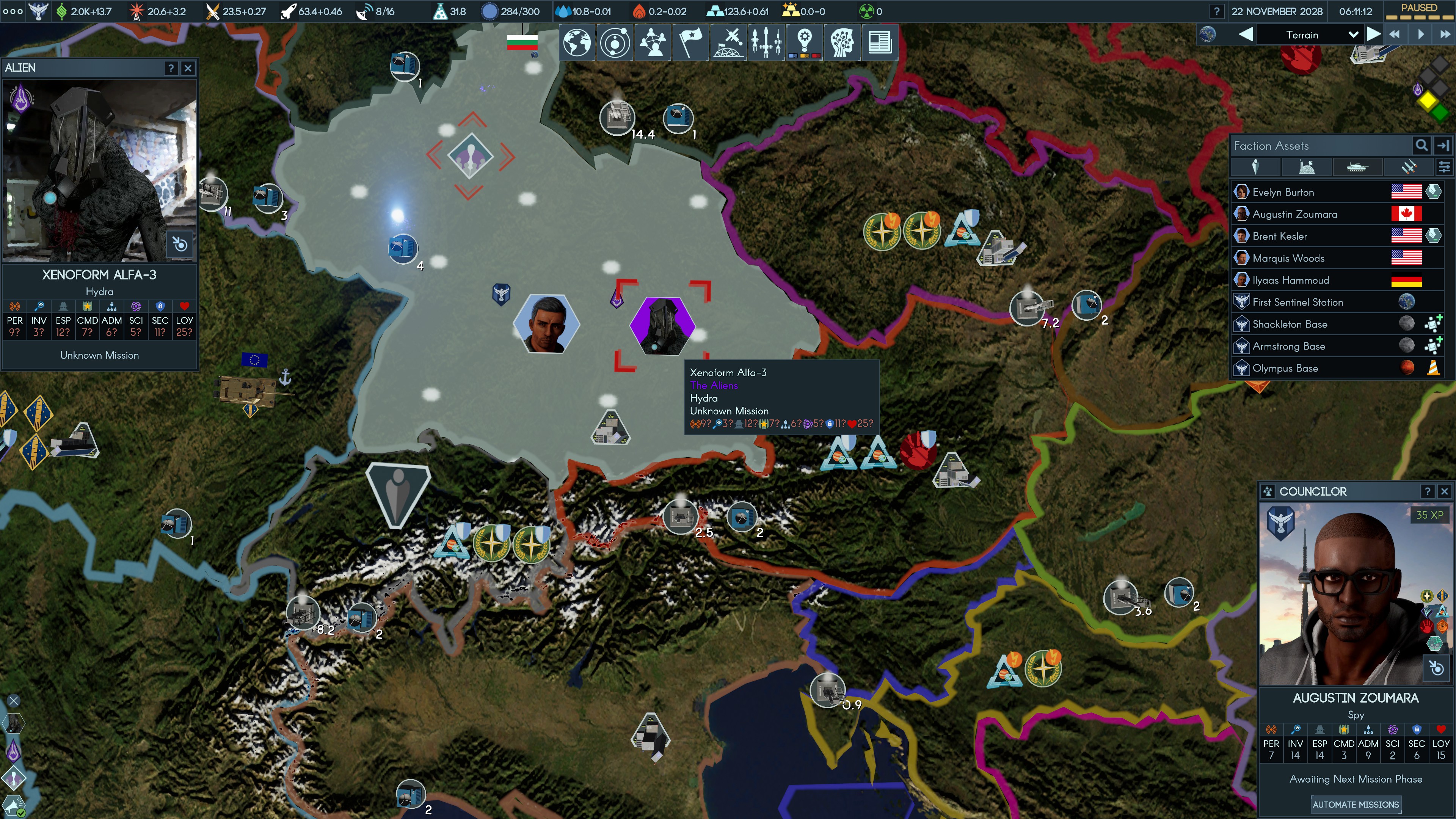 Terra Invicta's map UI