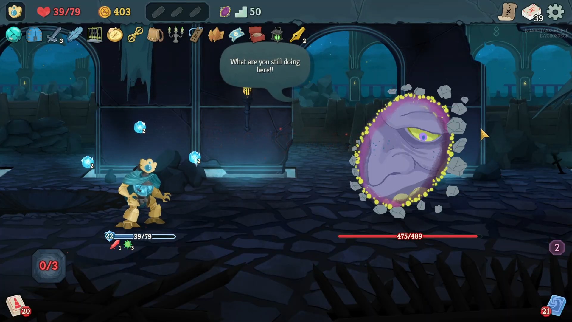 Slay the Spire 2 - Doormaker appearing through a void after its been baited into showing itself