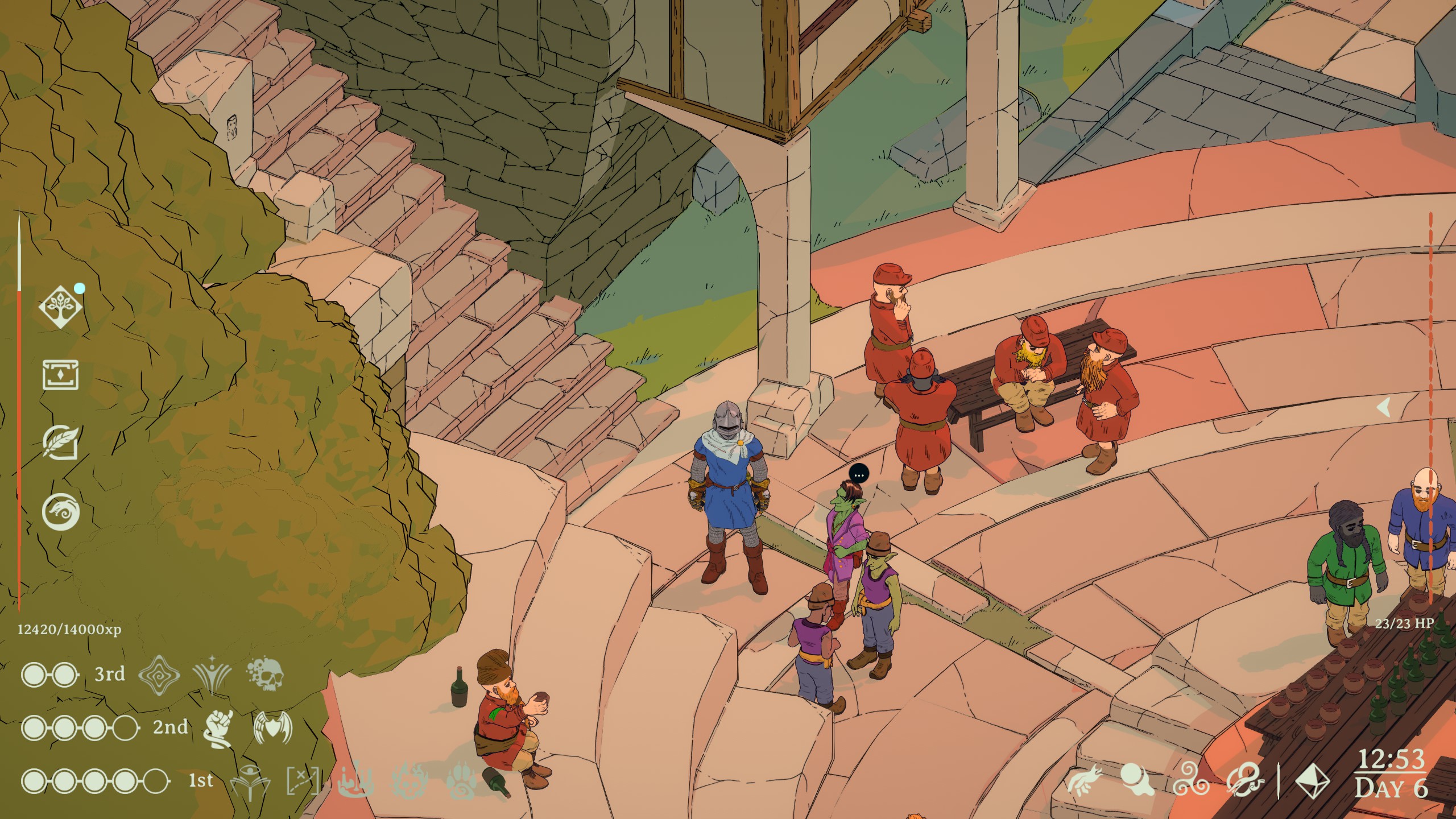 Esoteric Ebb screenshot showing cleric in Tolstad circle