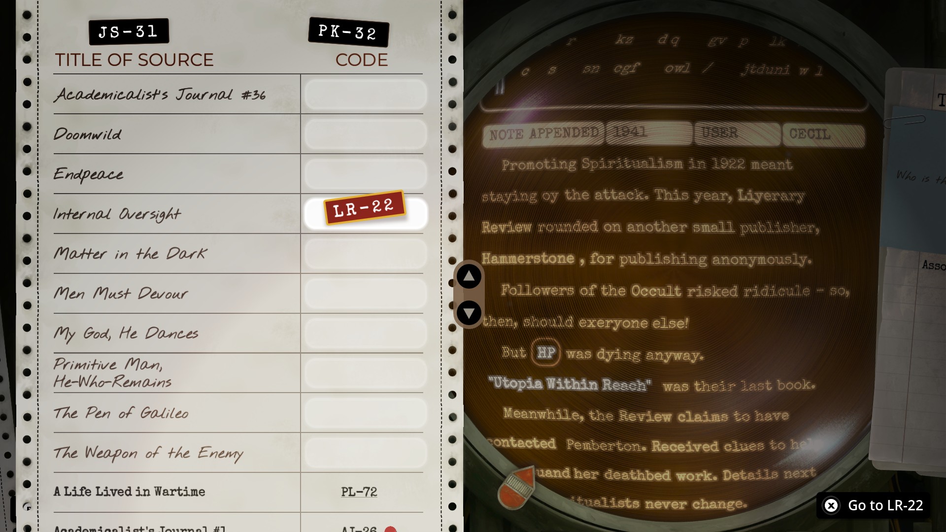 Checking a print out side by side with the computer screen in TR-49.