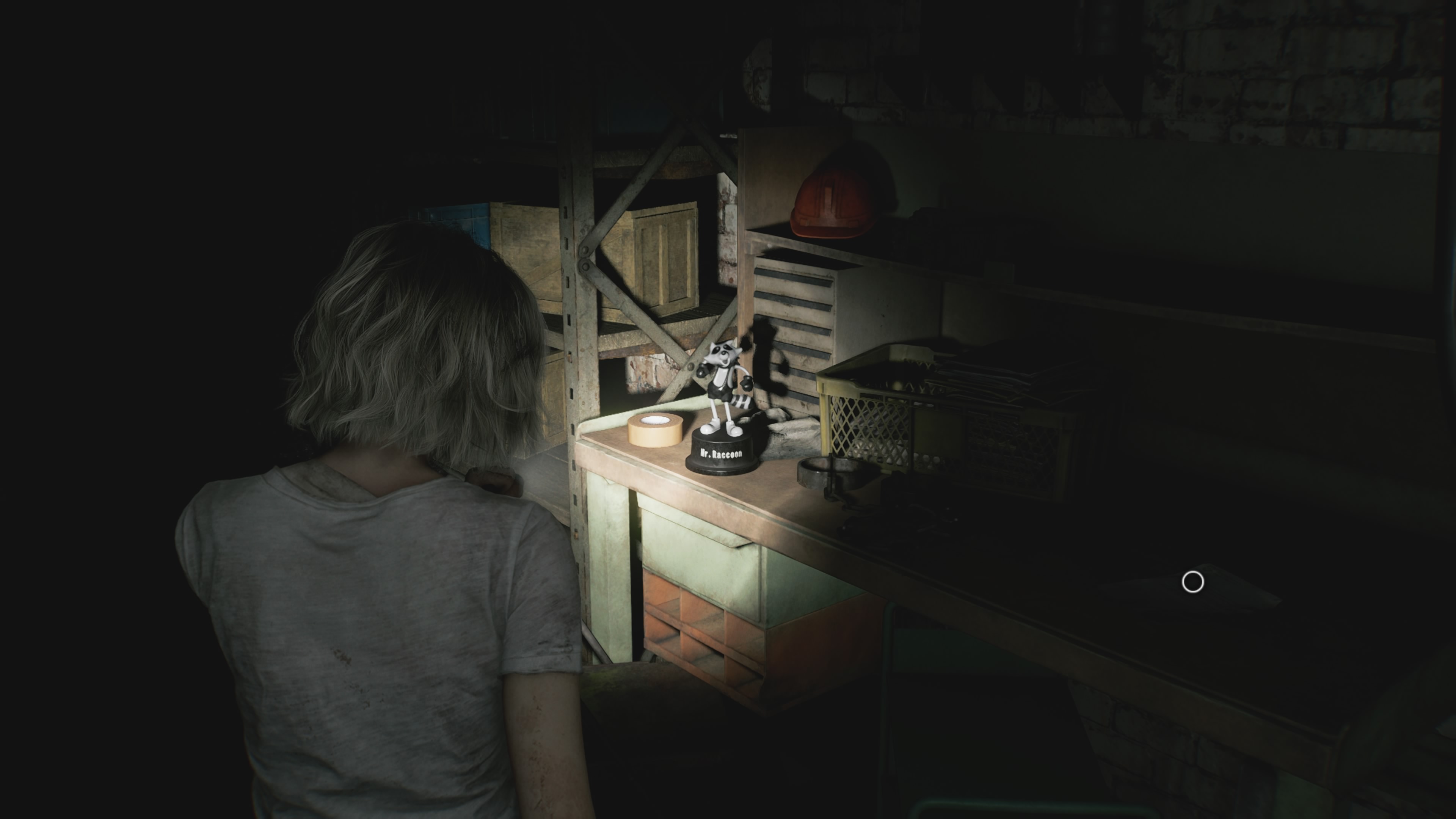 Resident Evil Requiem Mr. Raccoon on workbench