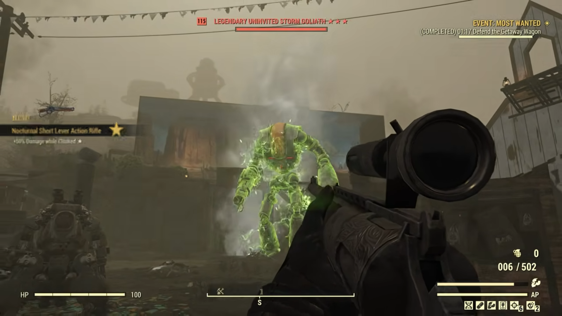 Fighting a legendary uninvited storm goliath