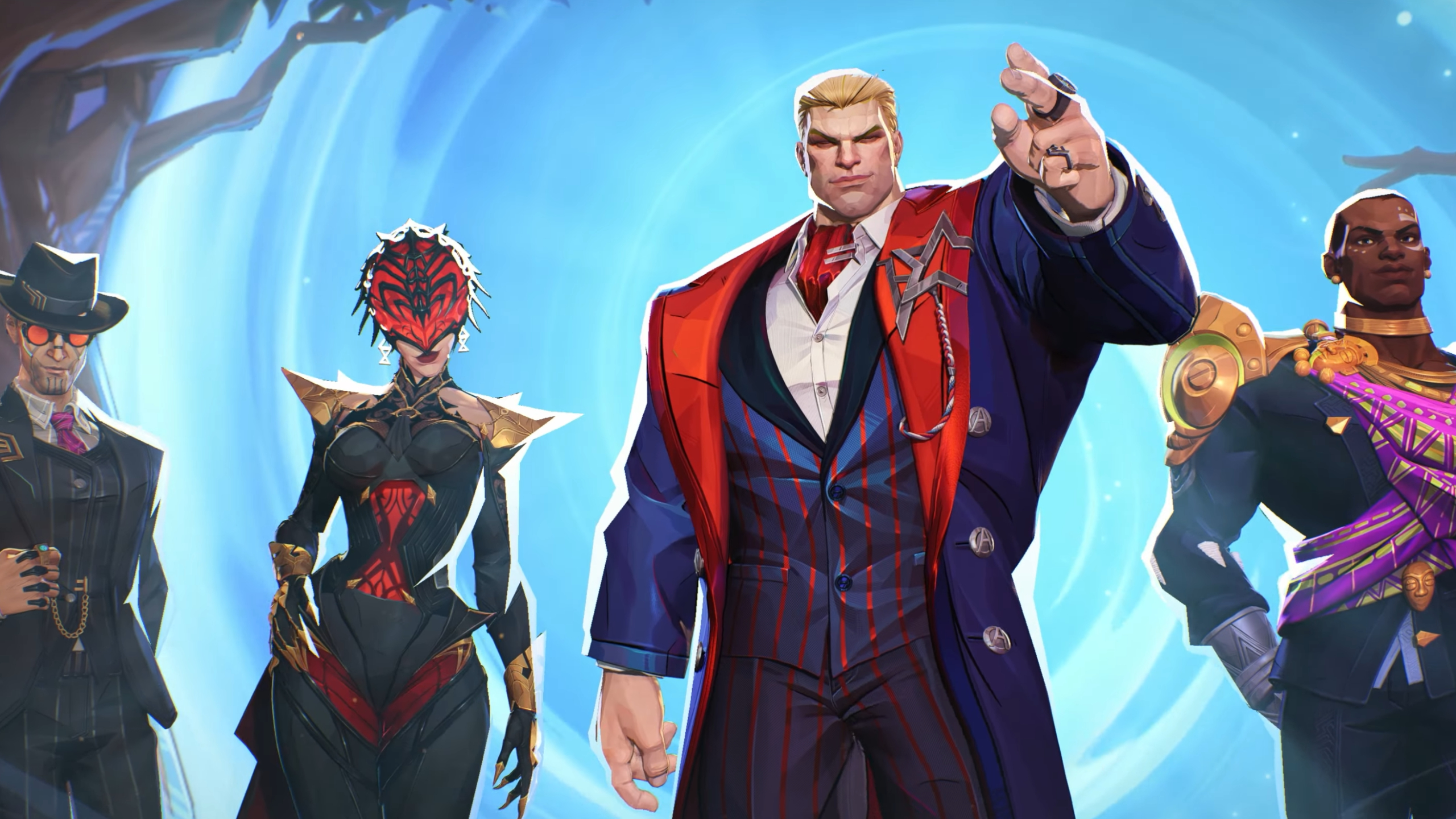 Marvel Rivals Season 2 release date - Captain America gesturing as he exits a portal with three other characters.