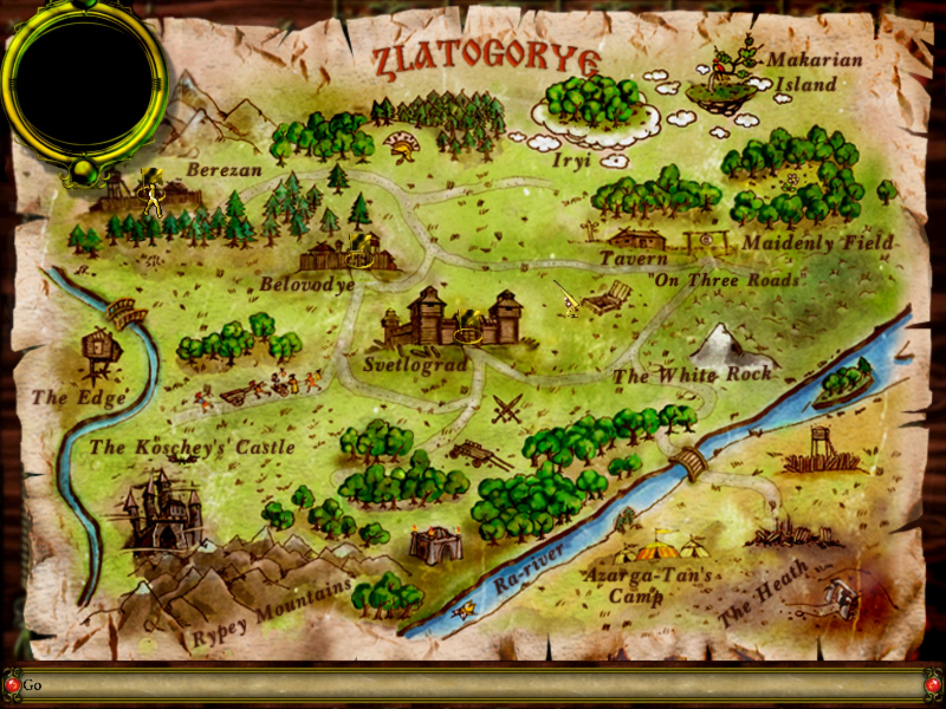 A map of Zlatogorye.