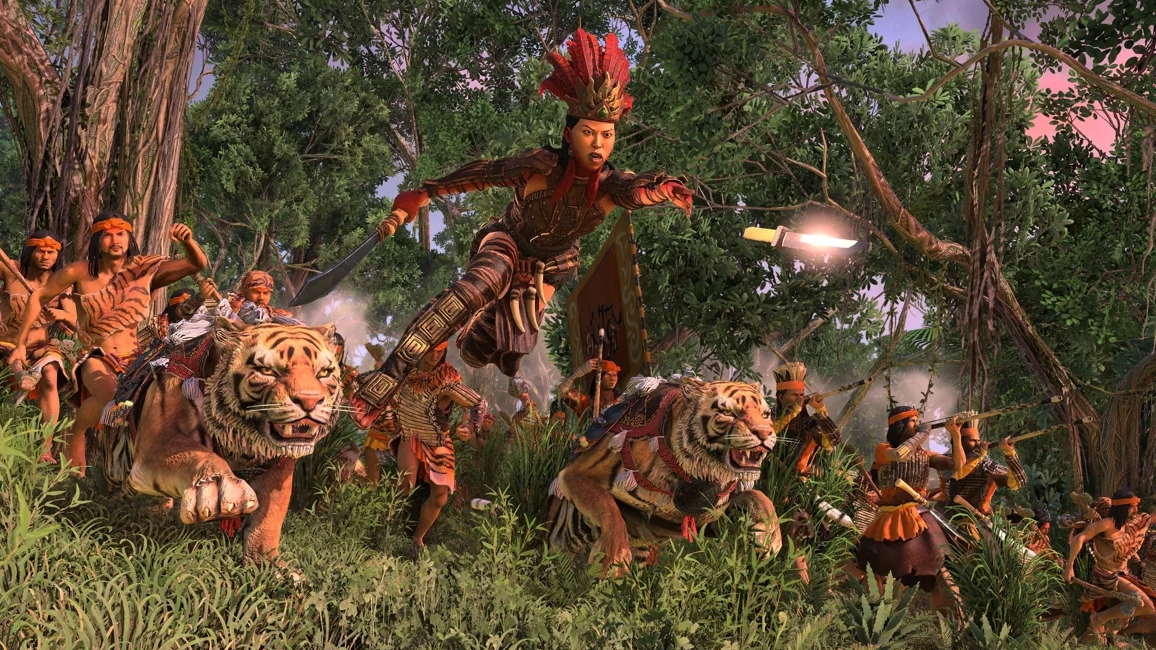 Charging into battle with tigers