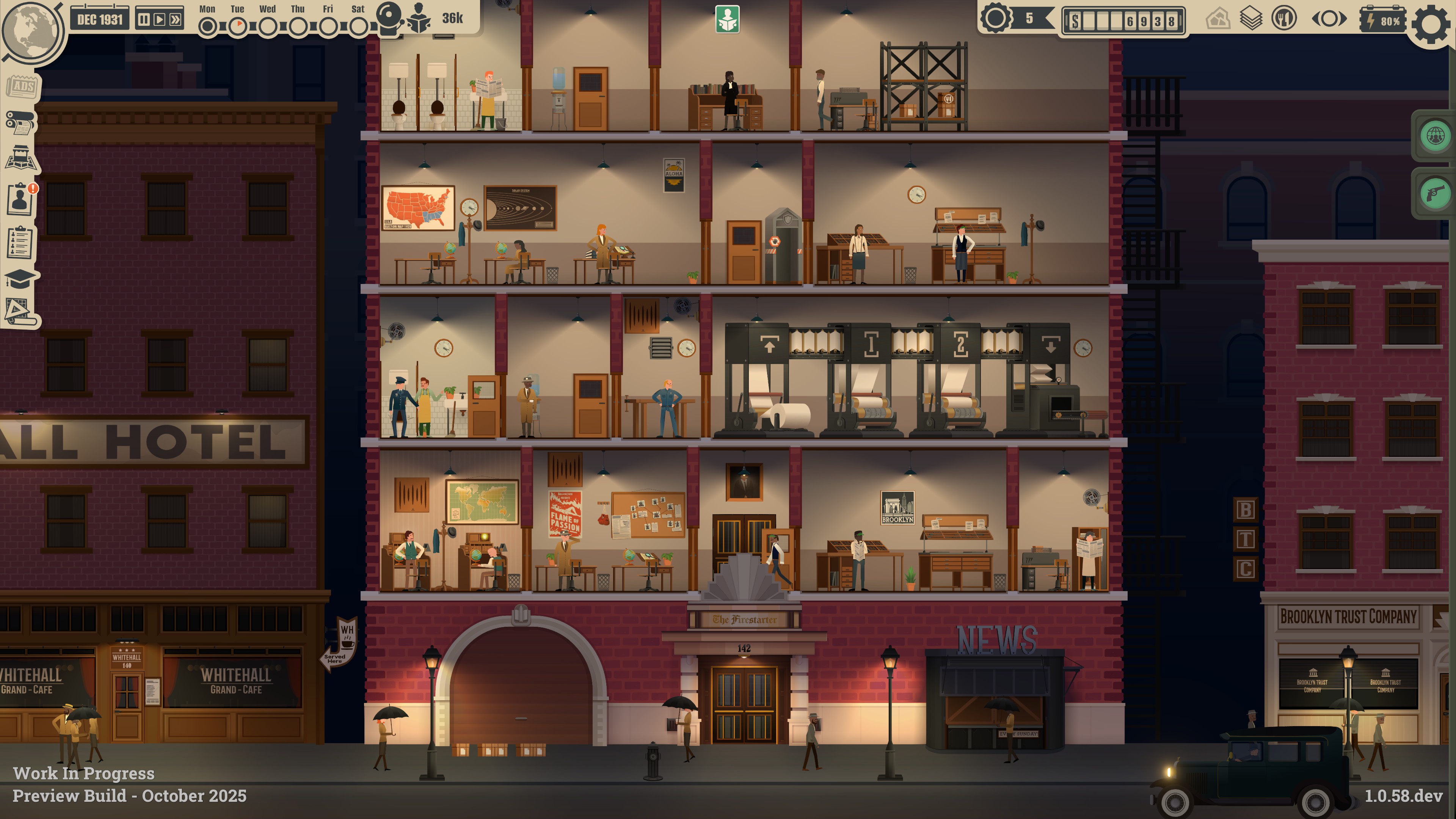 Inside the newspaper offices