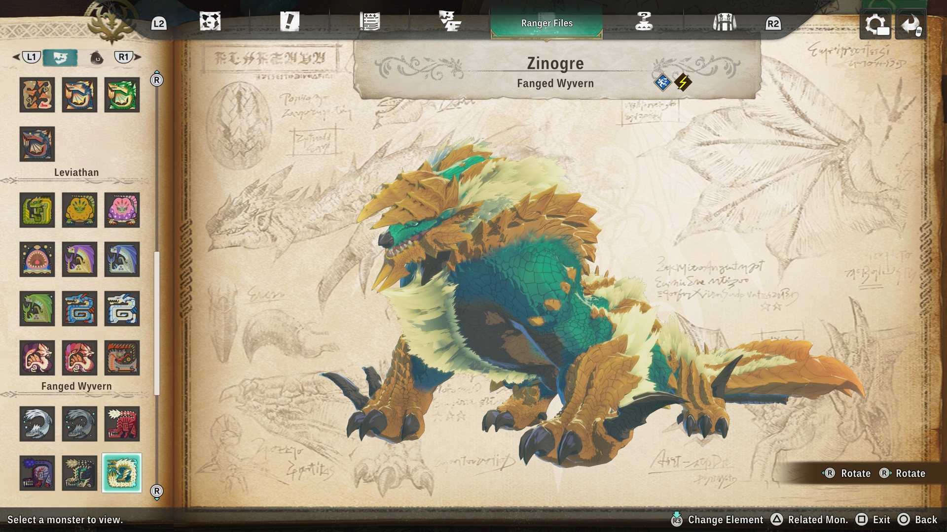 Zinogre, a fanged wyvern