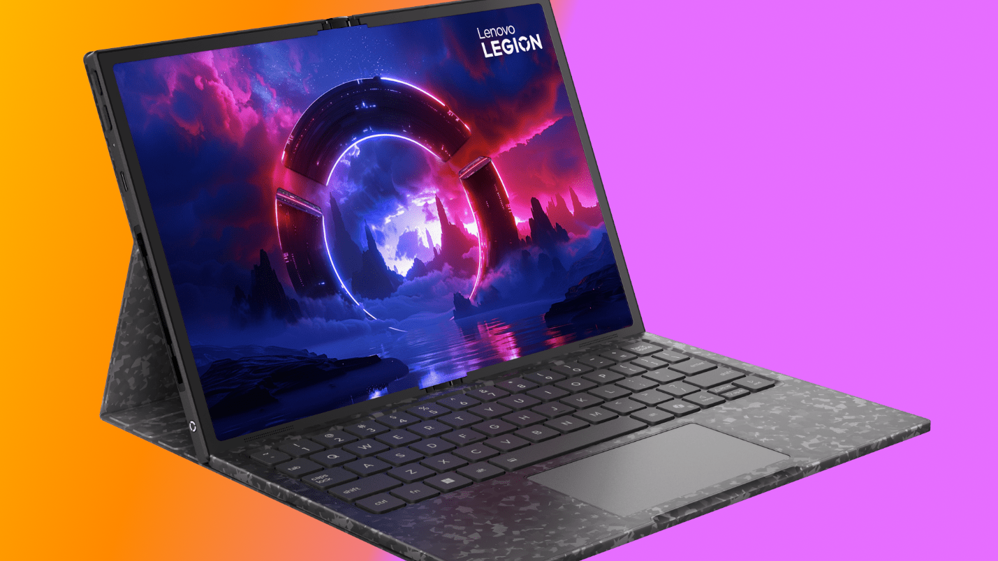 Lenovo Legion Go Fold in laptop mode.