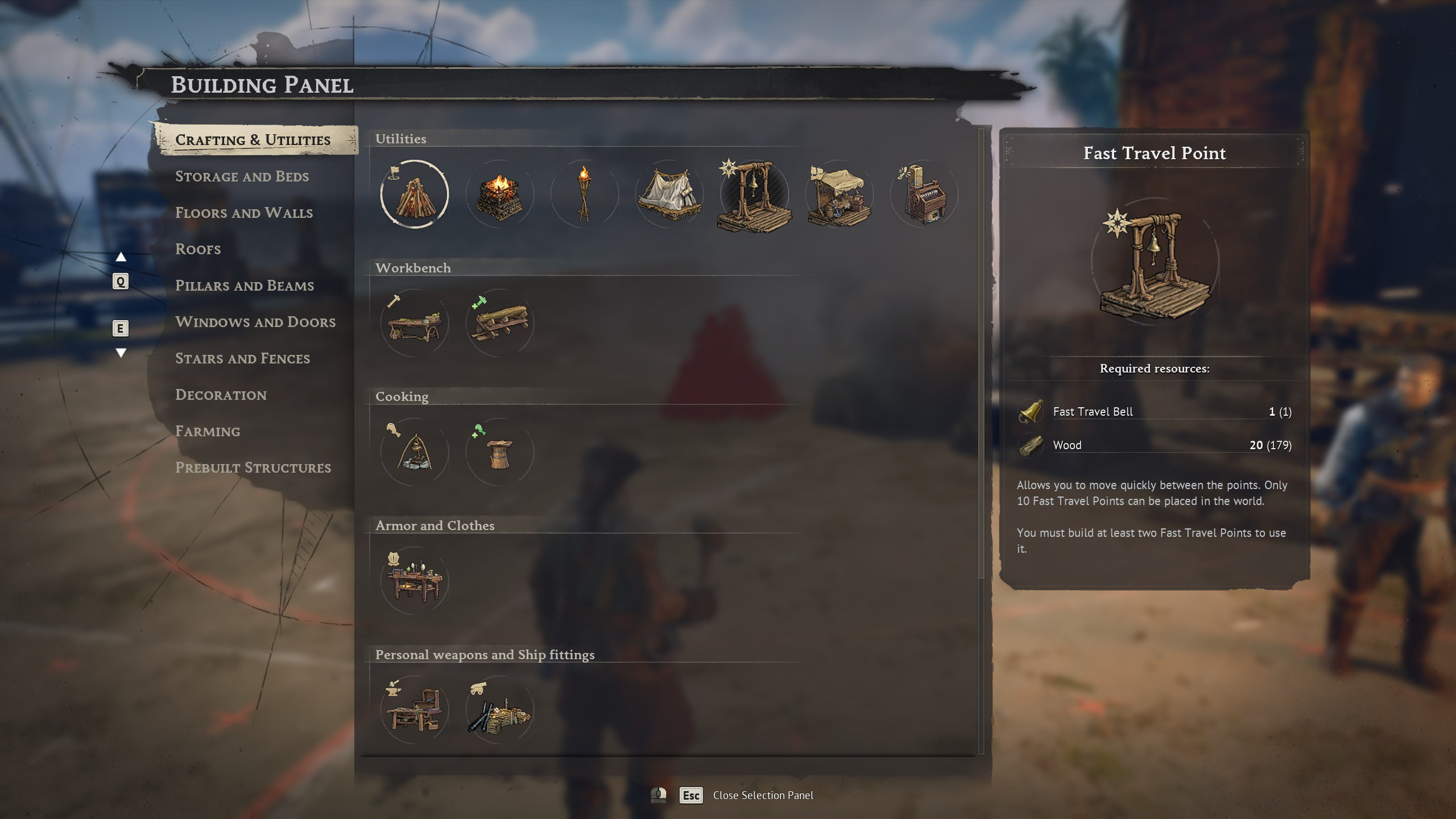 Windrose fast travel point