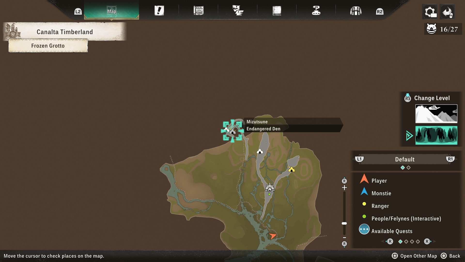 A map of Invasive Shogun Ceanataur's location