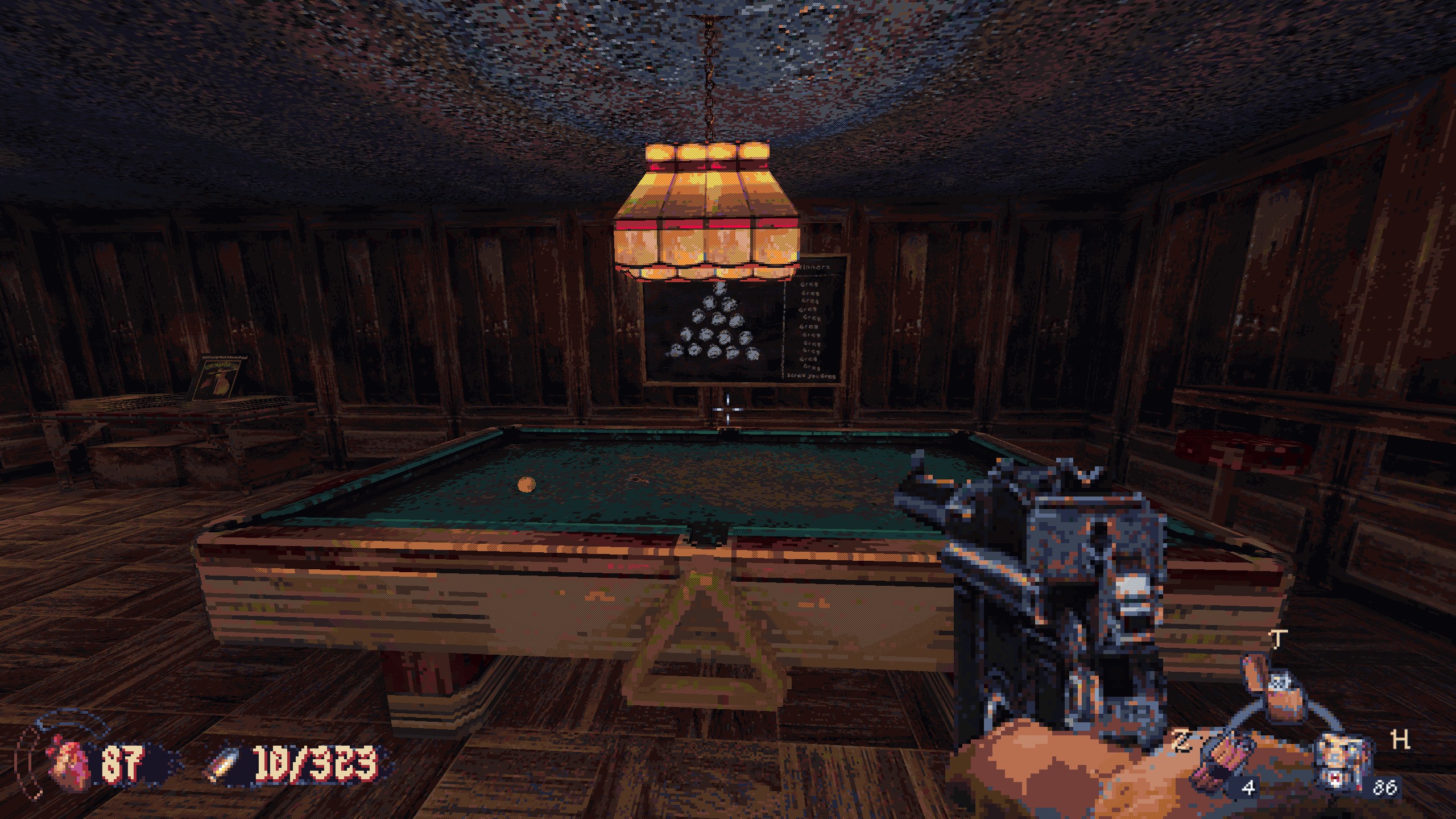 Billiard table in game in Cultic