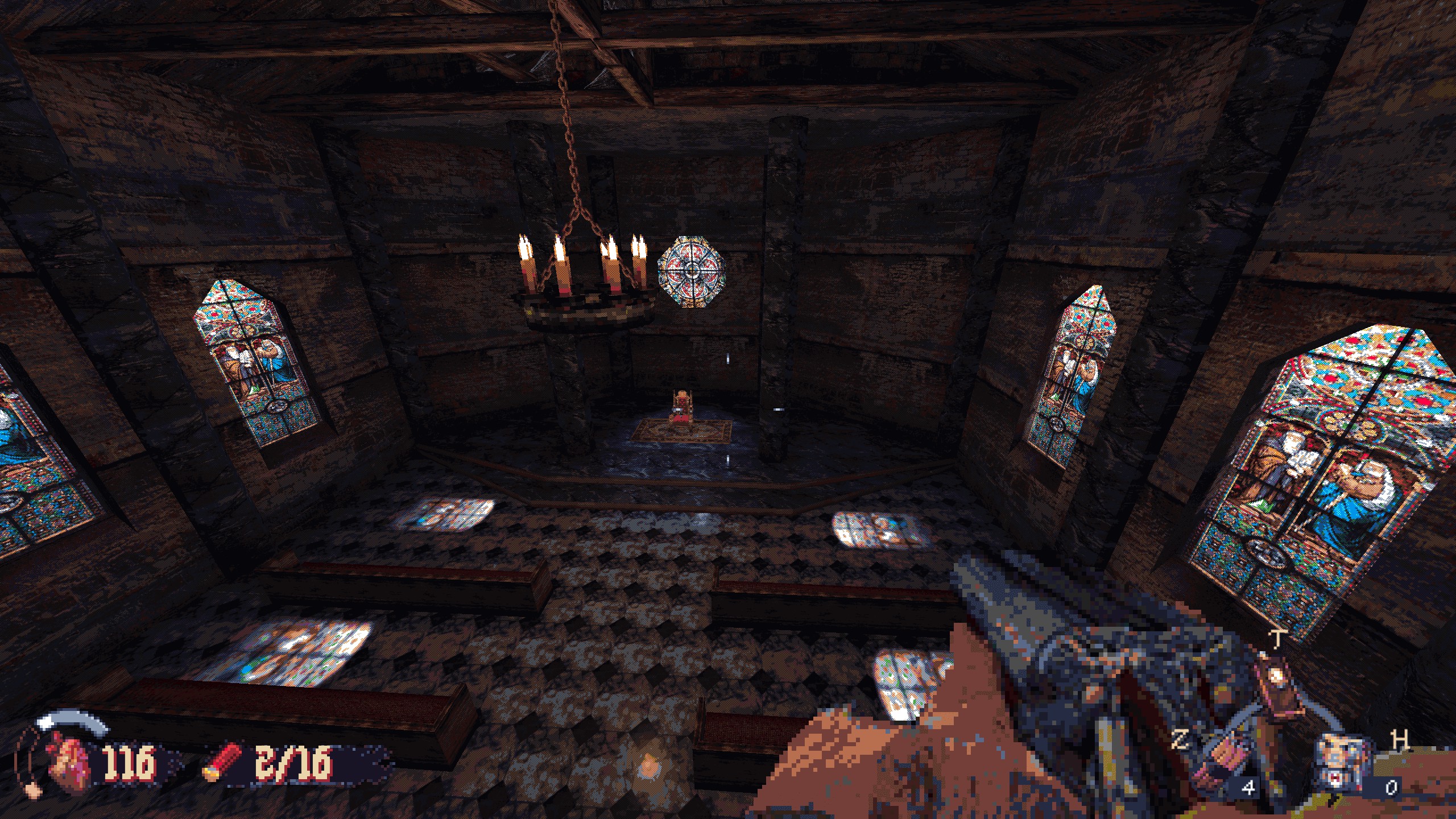 Cultic overhead view of classical church